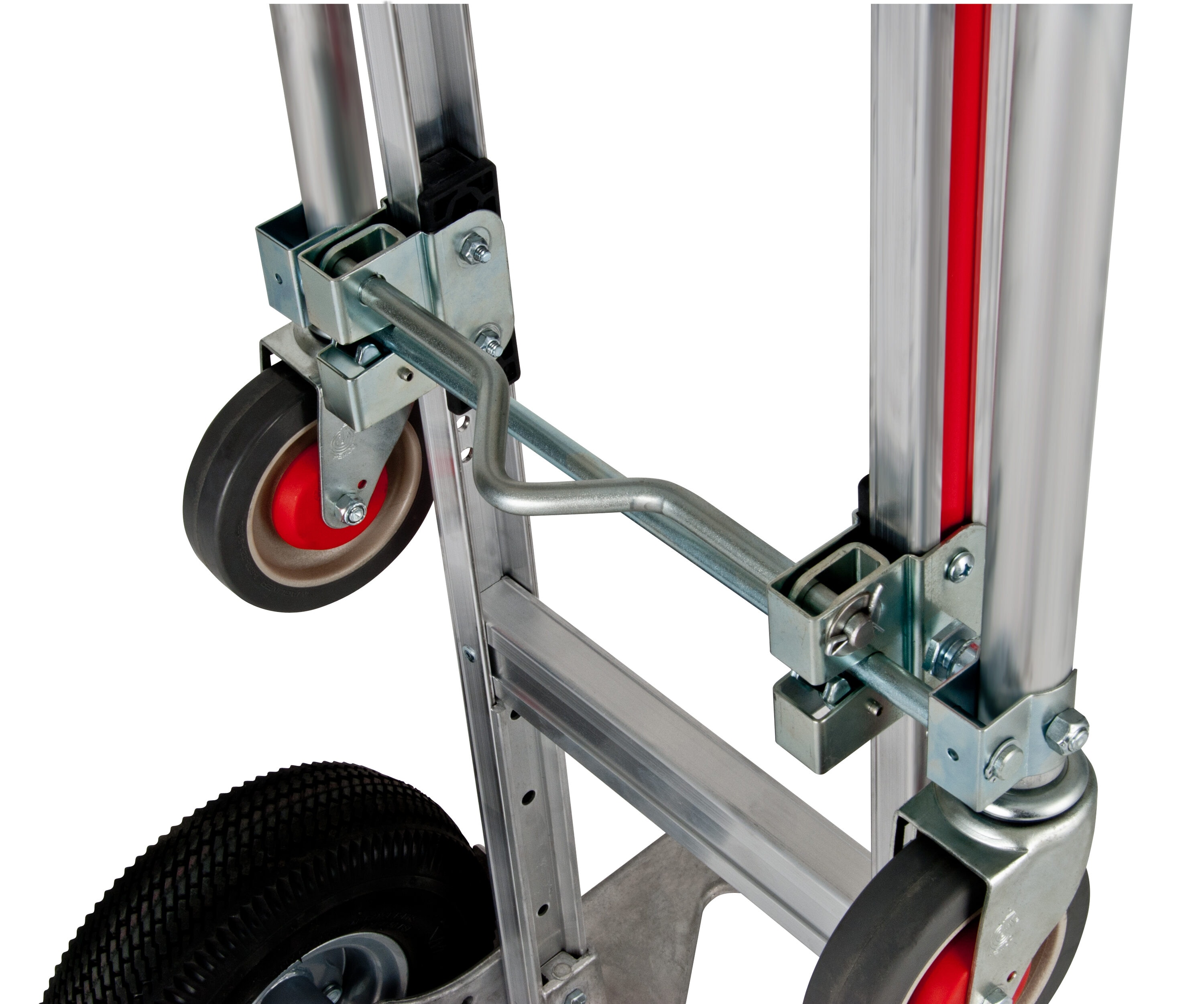 Carretilla de mano convertible de aluminio plateado de 4 ruedas con capacidad de 1000 lbs. Magliner GMK16G15