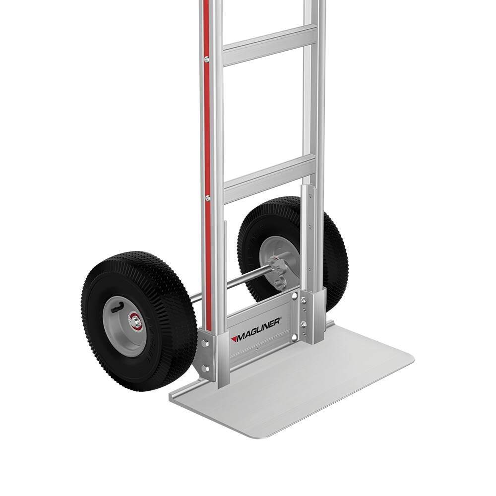 Carretilla de mano estándar de aluminio plateado con capacidad de 500 lb y 2 ruedas Magliner HMK111G15