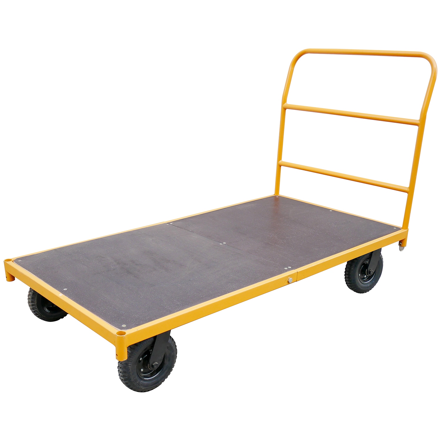 Carretilla de plataforma resistente de acero amarillo de 4 ruedas con capacidad de 750 libras de Buffalo Tools PFCKD5