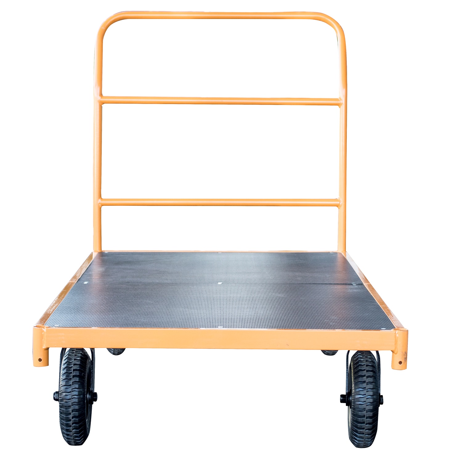 Carretilla de plataforma resistente de acero amarillo de 4 ruedas con capacidad de 750 libras de Buffalo Tools PFCKD5