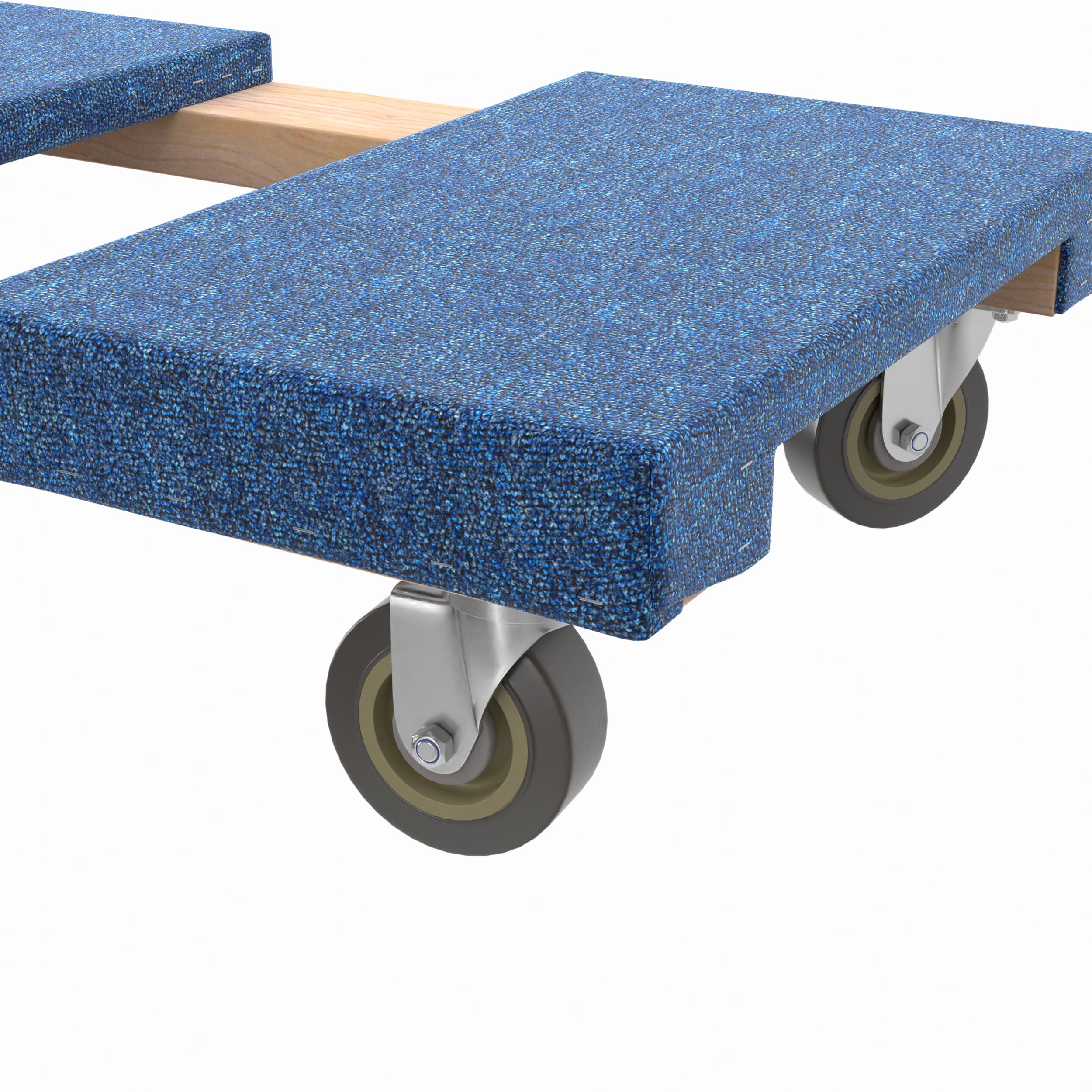 Carretilla para muebles de madera con capacidad de 1000 libras y 4 ruedas, varios colores/acabados.