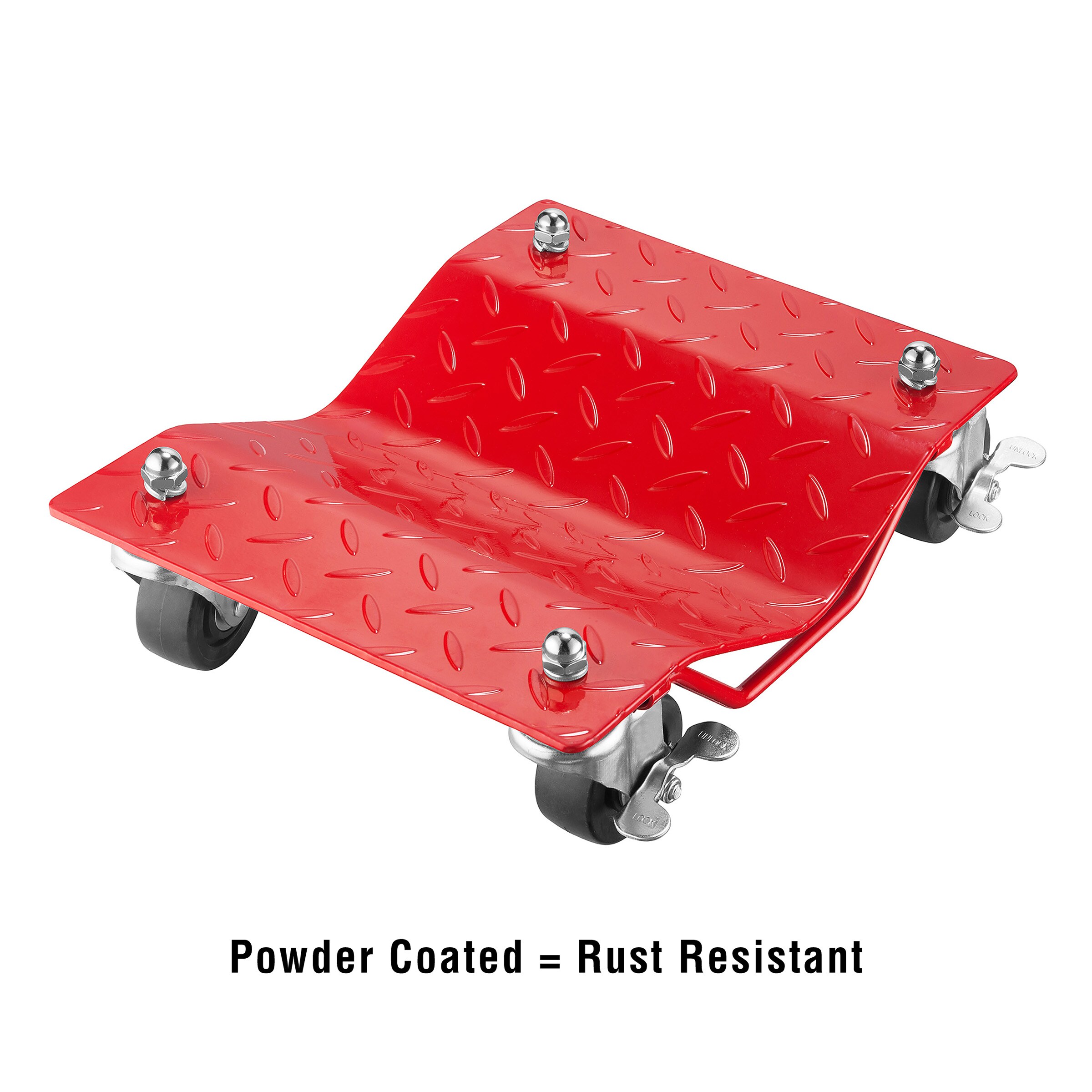 Carretilla de acero rojo de 4 ruedas Stalwart con capacidad de 6000 libras 83-DT5501