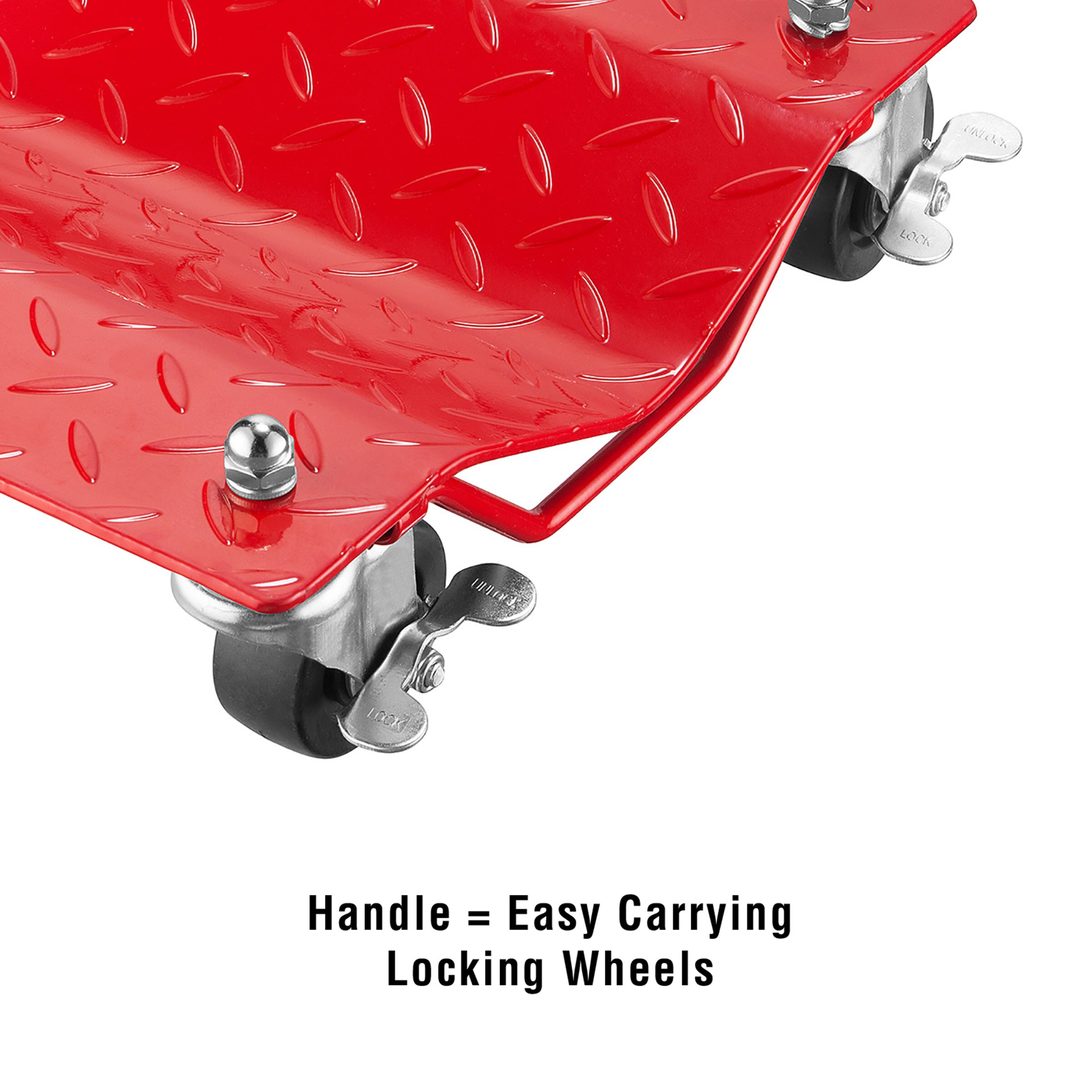 Carretilla de acero rojo de 4 ruedas Stalwart con capacidad de 6000 libras 83-DT5501