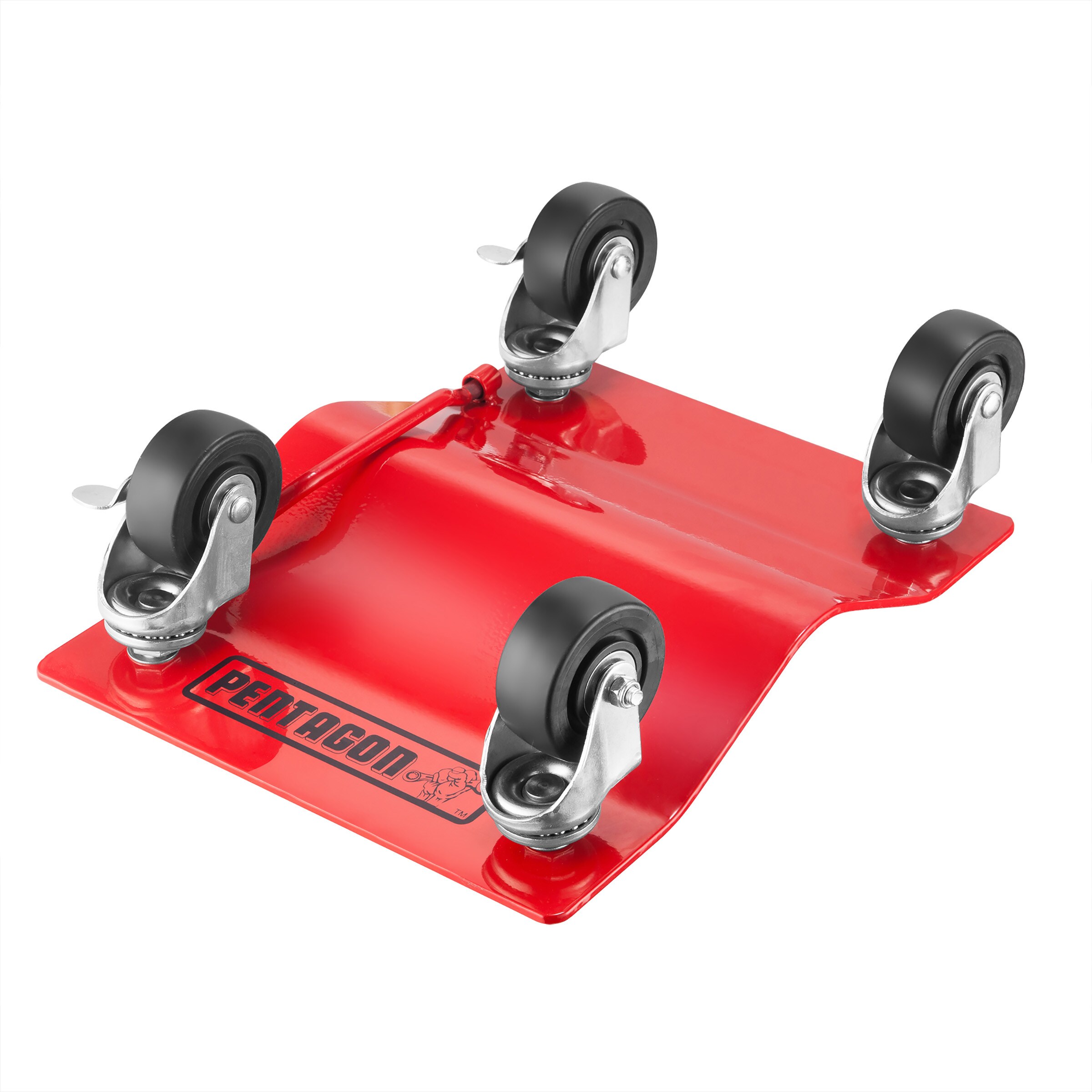 Carretilla de acero rojo de 4 ruedas Stalwart con capacidad de 6000 libras 83-DT5501