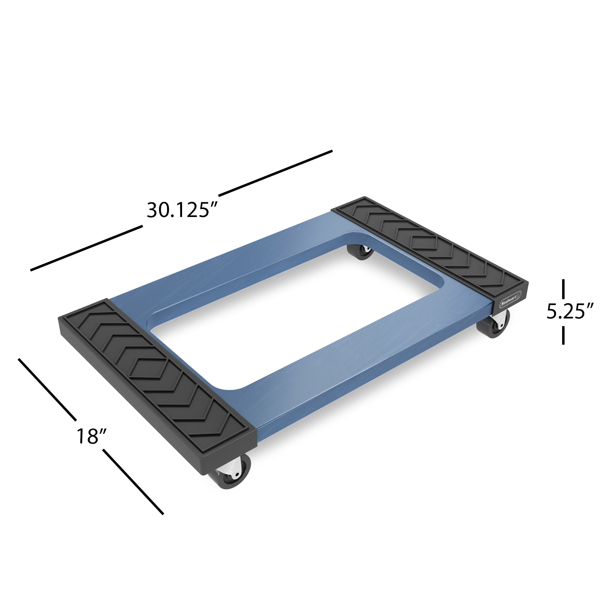 Carretilla de plástico azul de 4 ruedas con capacidad de 1000 libras Stalwart 75-93525