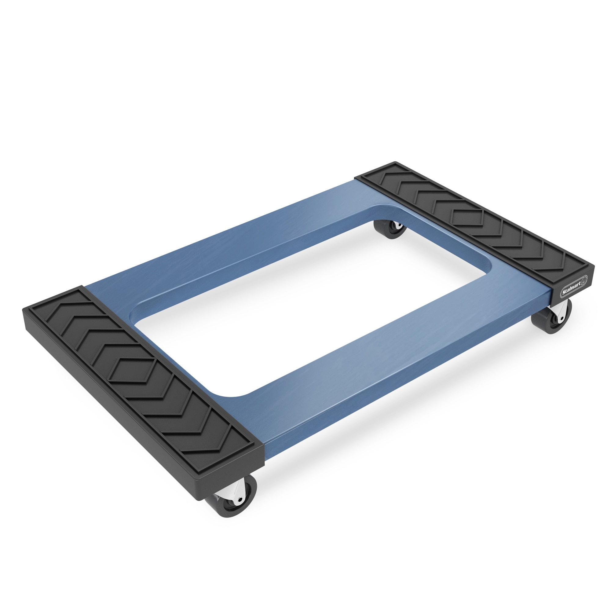 Carretilla de plástico azul de 4 ruedas con capacidad de 1000 libras Stalwart 75-93525