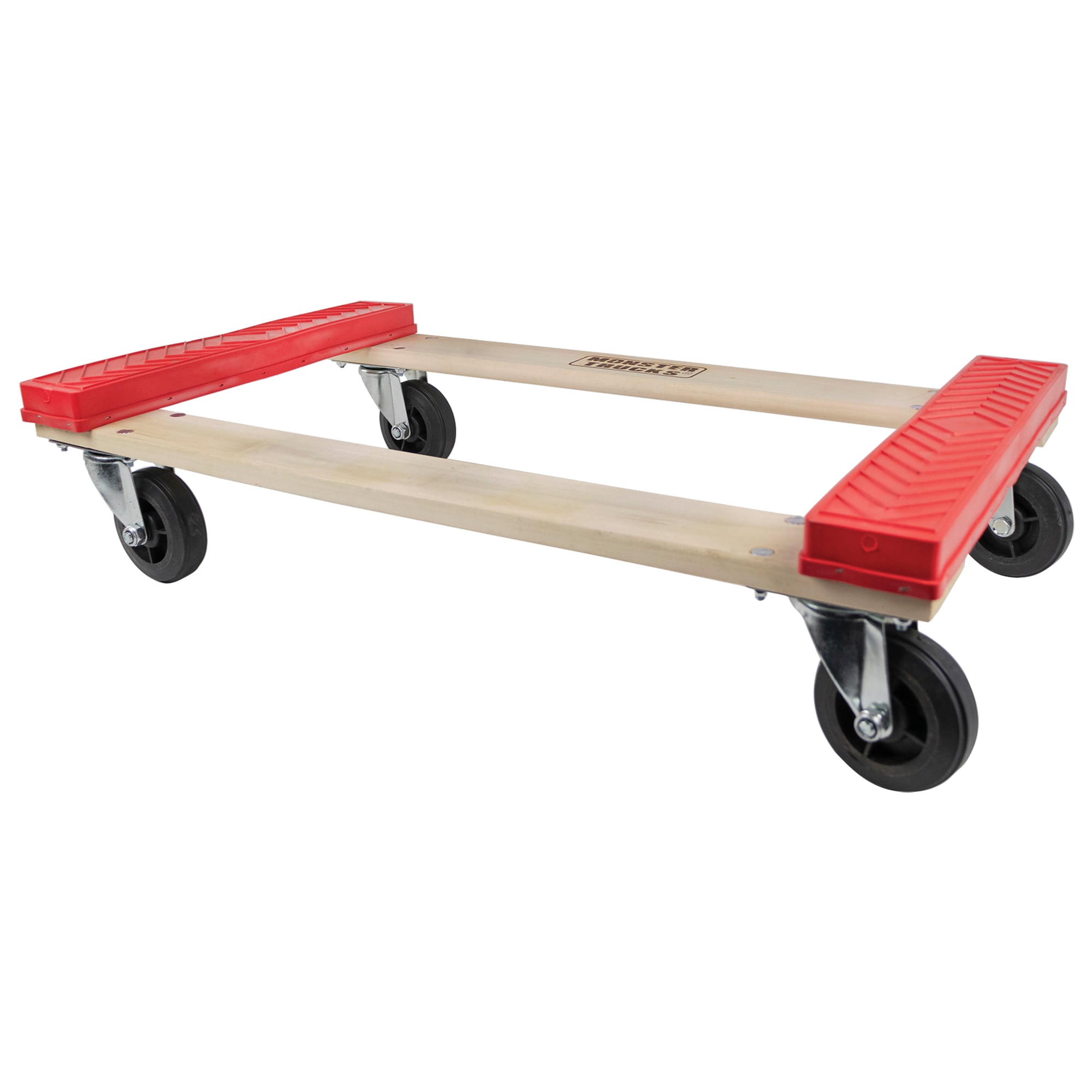 "Carretilla de Madera Marrón con Capacidad de 800 lbs y 4 Ruedas para Camionetas Monstruo MT10002"
