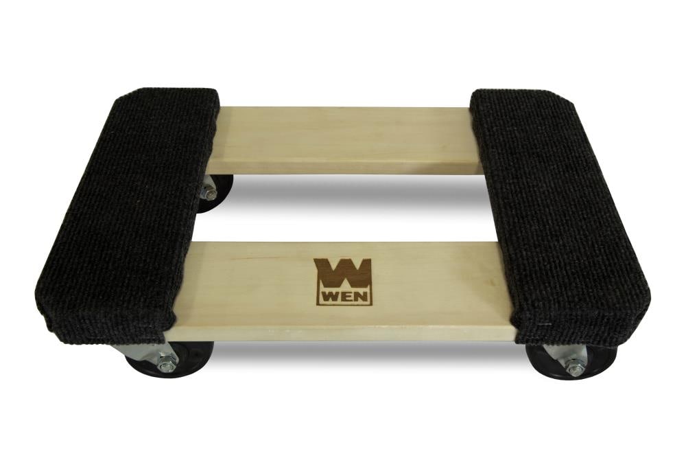 Carretilla de madera marrón con capacidad de 1000 libras y 4 ruedas WEN 721218