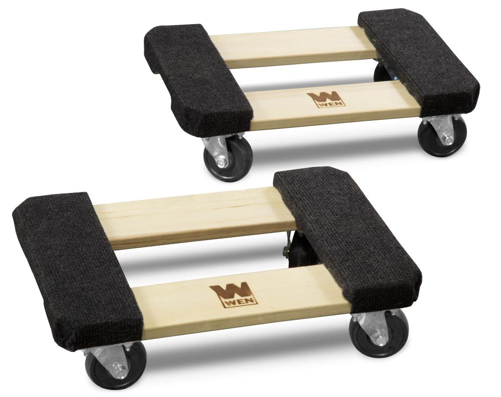 Carretilla de madera marrón con capacidad de 1000 libras y 4 ruedas WEN 721218