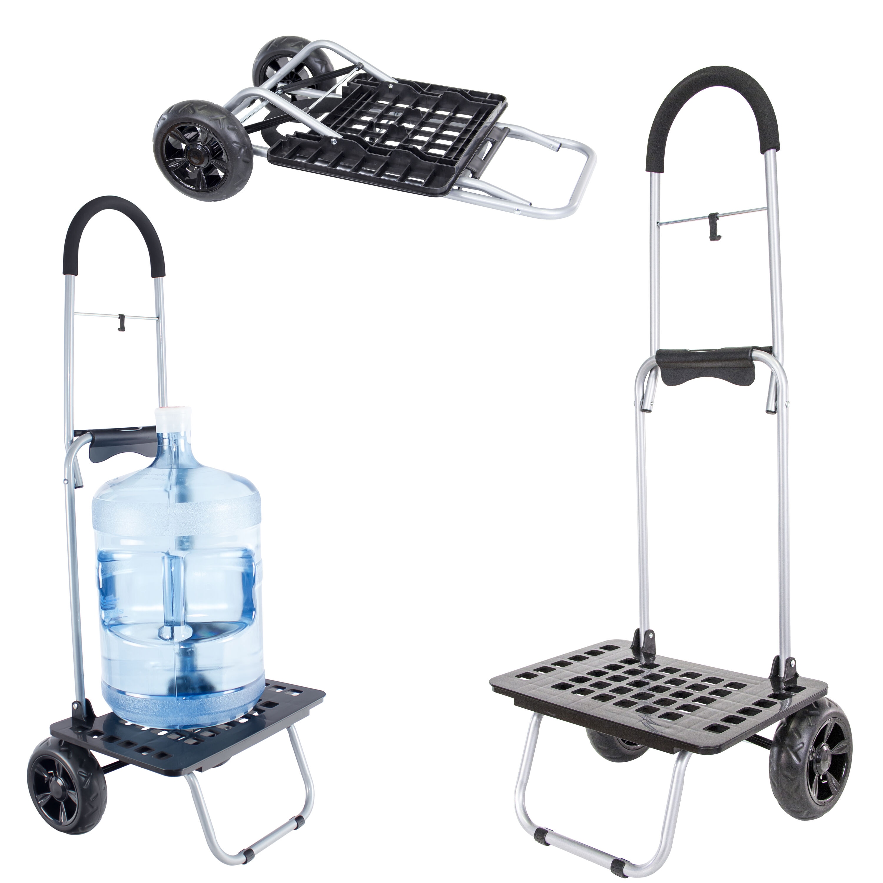 Diablito de acero negro de 2 ruedas con capacidad de 200 libras de dbest products 01-529MB