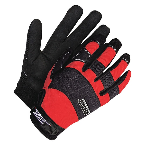 Guantes Mecánicos Bdg, M (8), Negro/Rojo - 20-1-10603R-MK