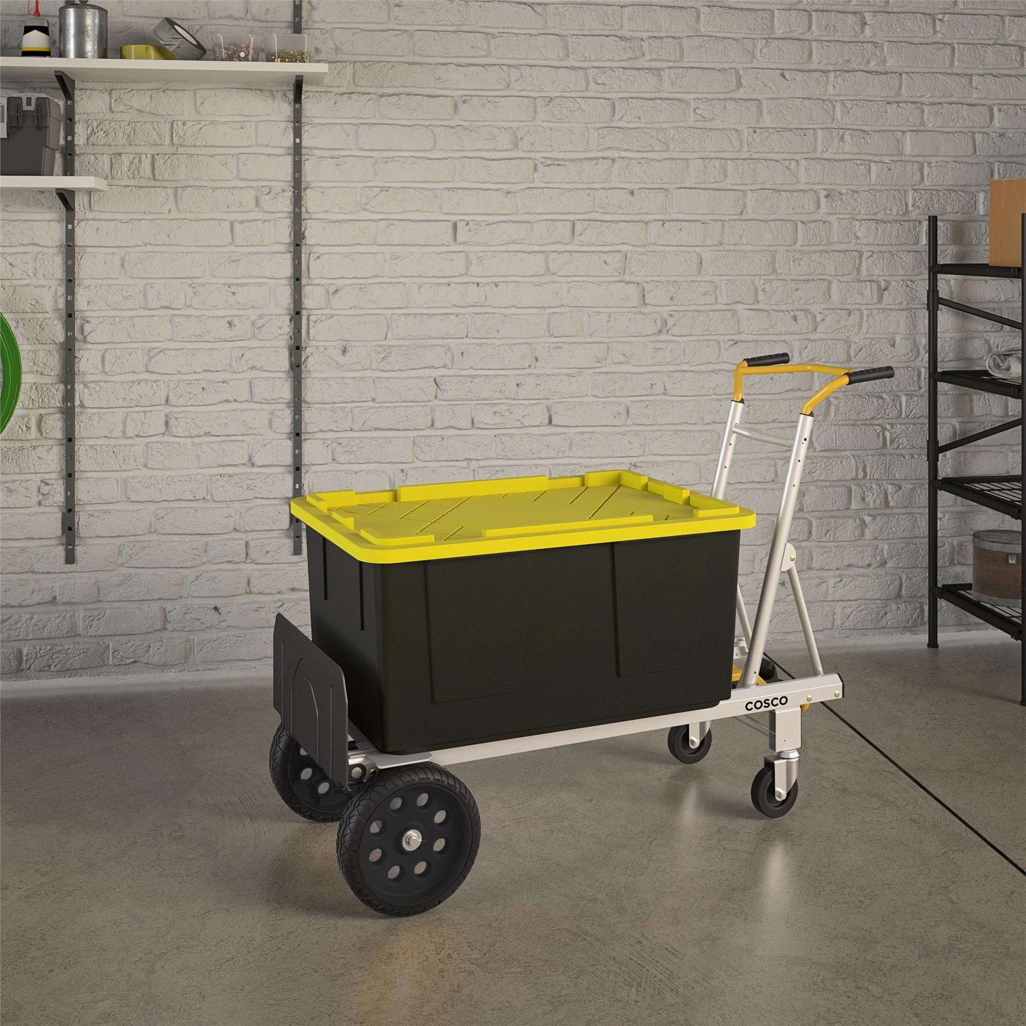 Carretilla de mano convertible de acero plateado Cosco de 800 libras de capacidad con 2 ruedas 12253BBY1E