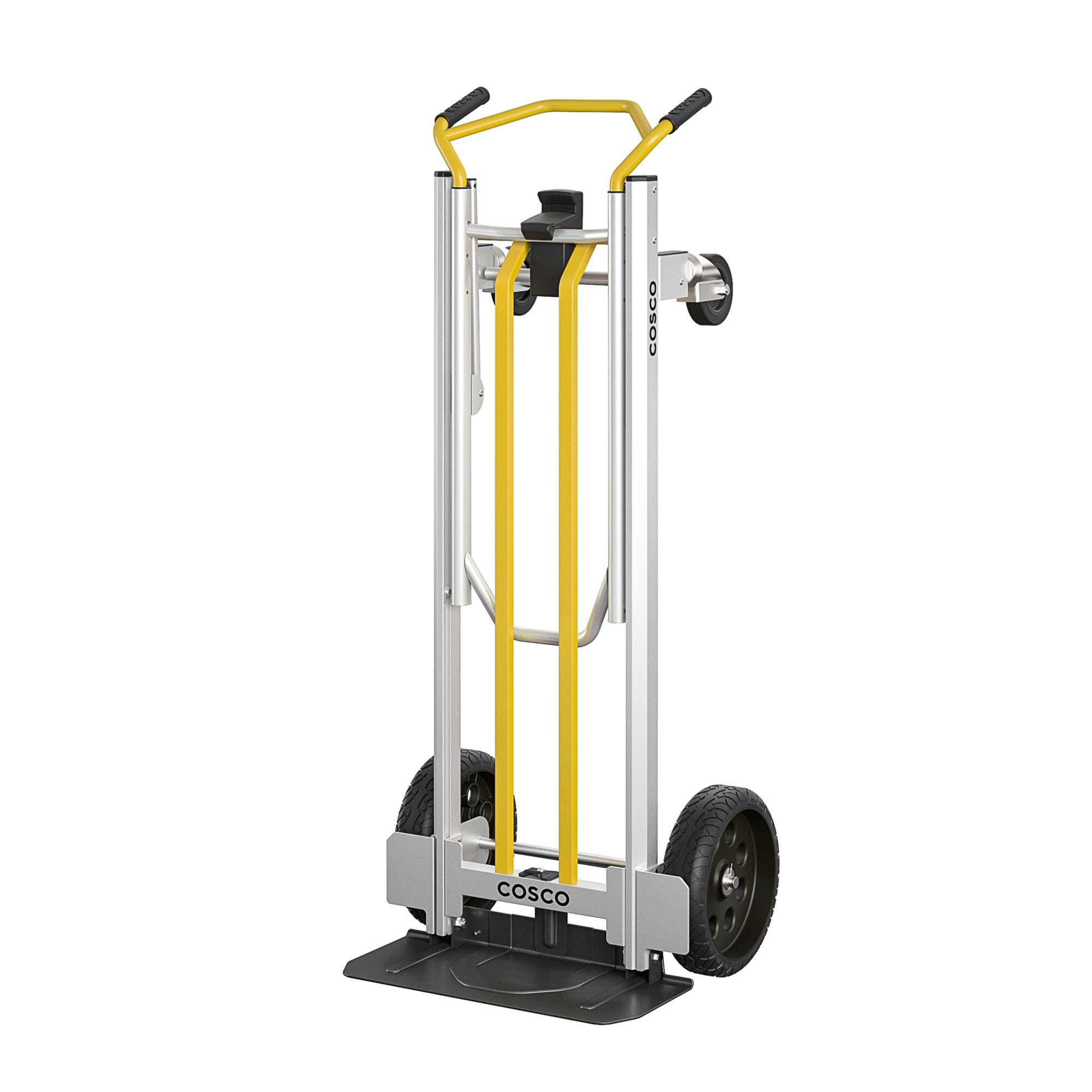 Carretilla de mano convertible de acero plateado Cosco de 800 libras de capacidad con 2 ruedas 12253BBY1E