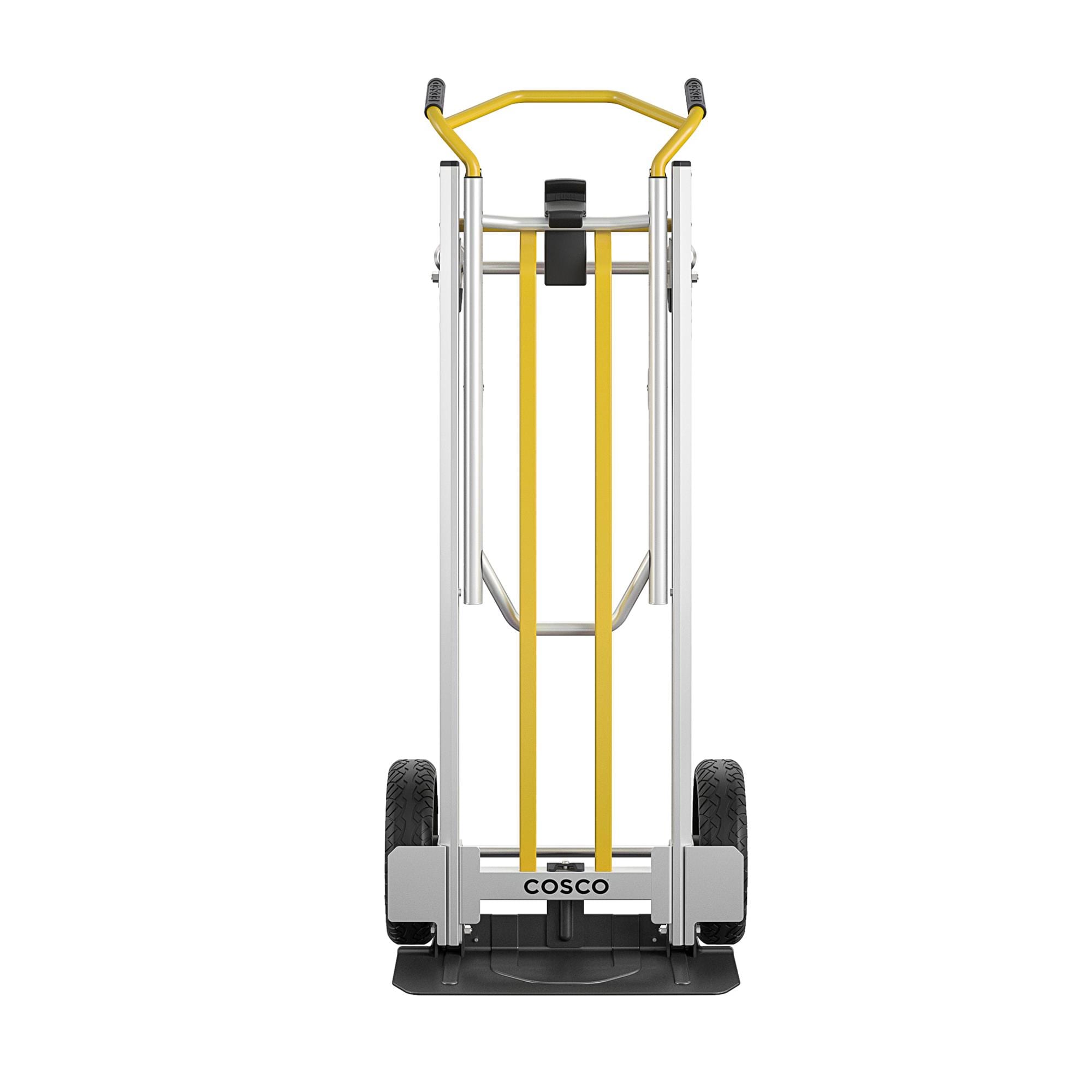 Carretilla de mano convertible de acero plateado Cosco de 800 libras de capacidad con 2 ruedas 12253BBY1E