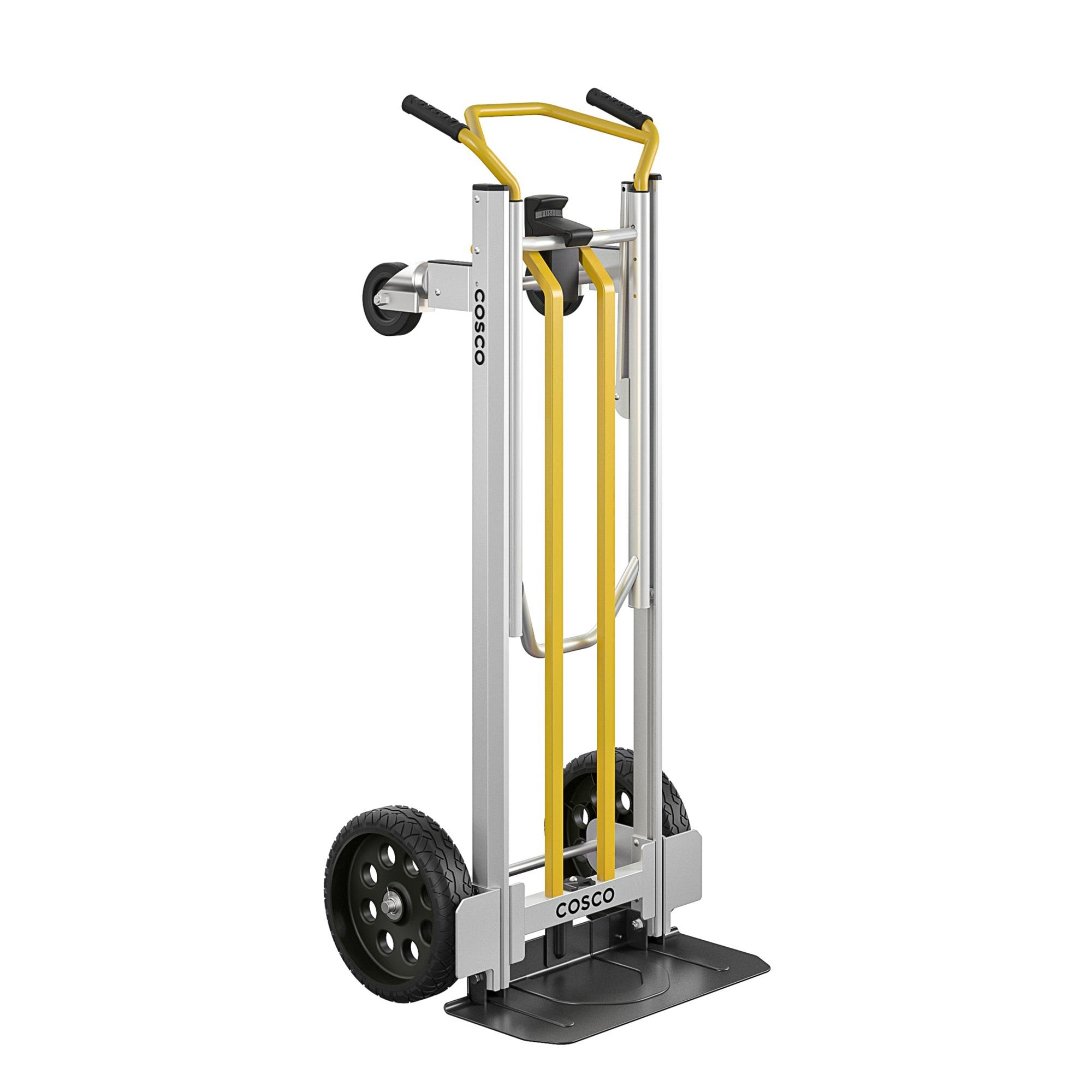 Carretilla de mano convertible de acero plateado Cosco de 800 libras de capacidad con 2 ruedas 12253BBY1E