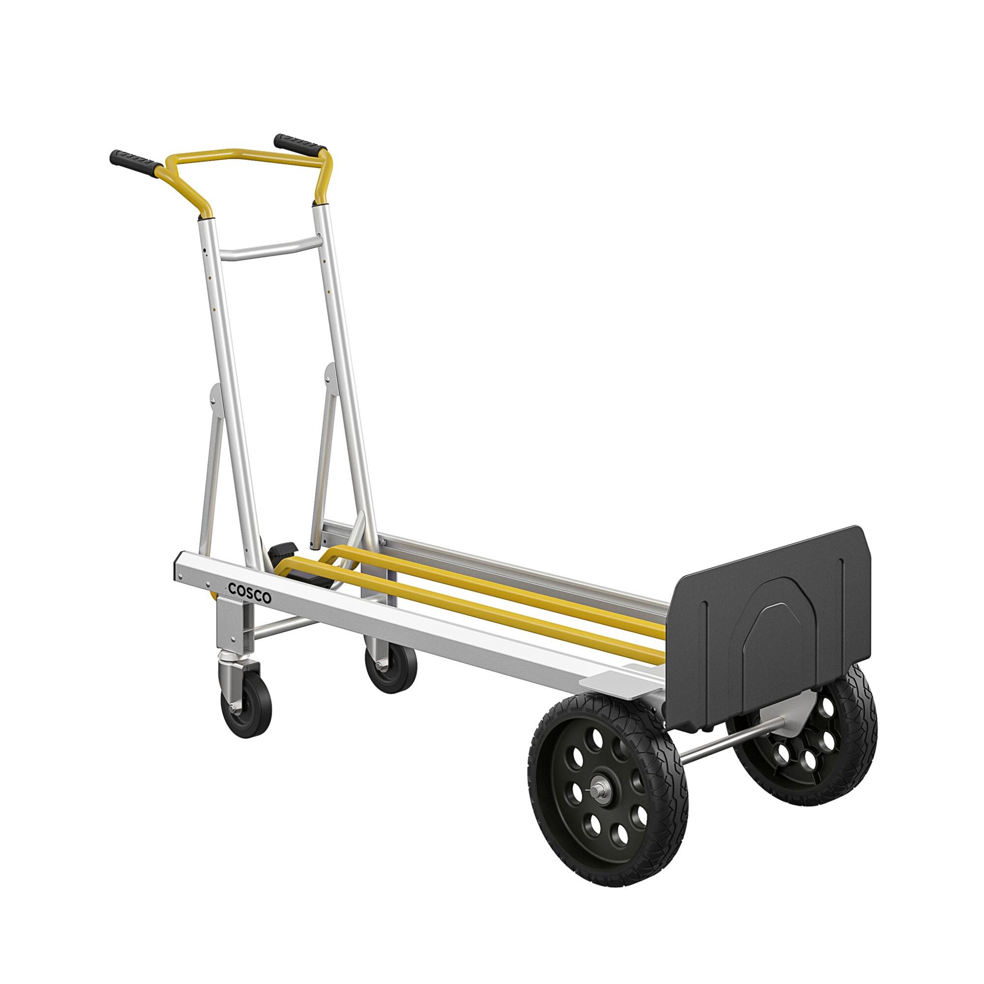 Carretilla de mano convertible de acero plateado Cosco de 800 libras de capacidad con 2 ruedas 12253BBY1E