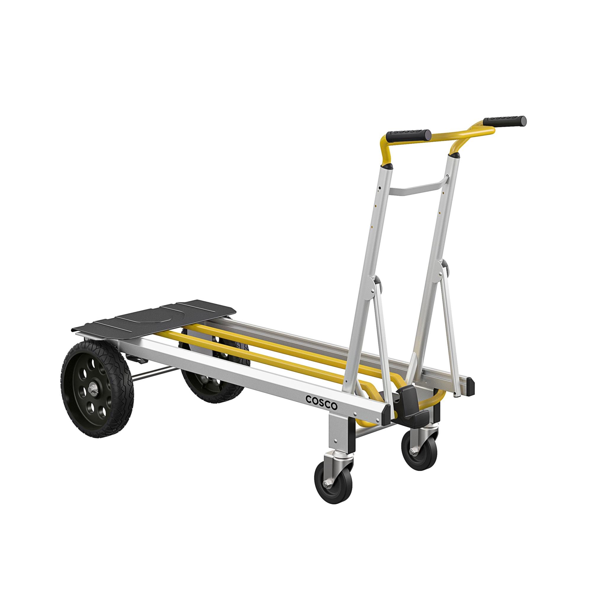Carretilla de mano convertible de acero plateado Cosco de 800 libras de capacidad con 2 ruedas 12253BBY1E