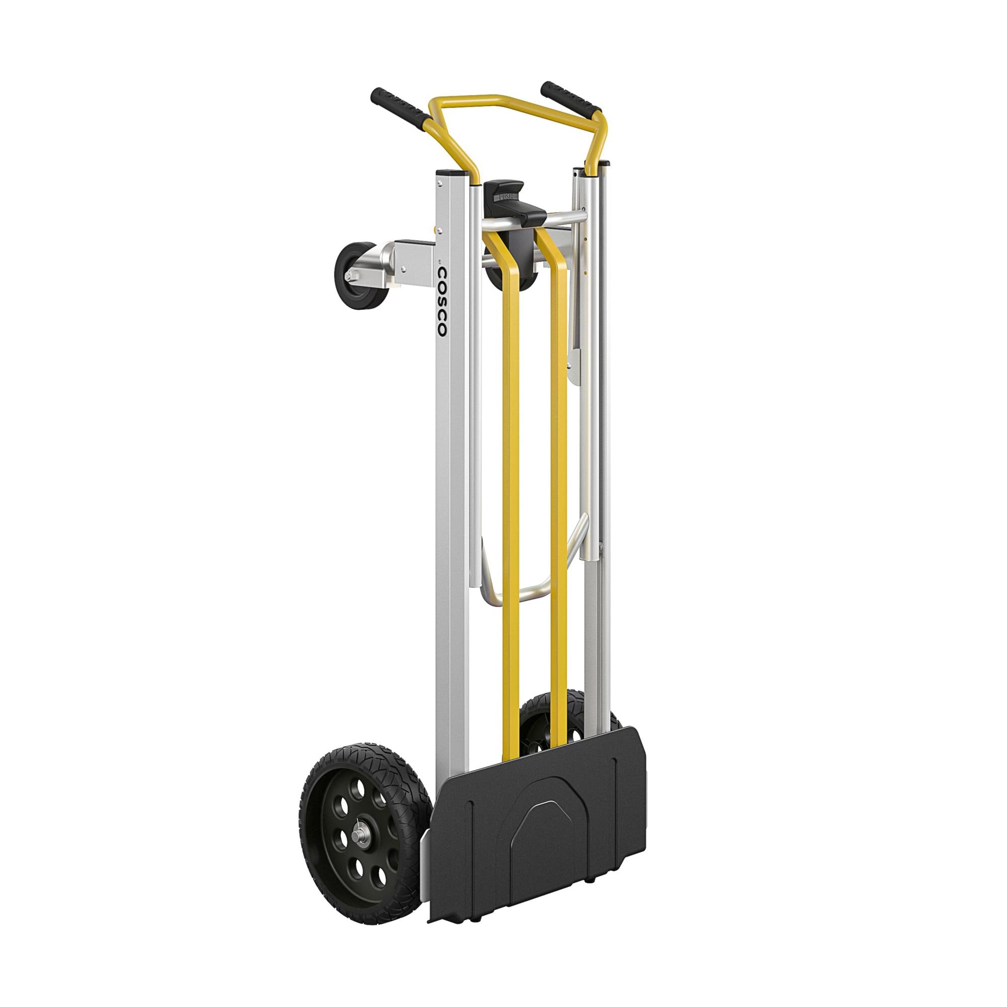 Carretilla de mano convertible de acero plateado Cosco de 800 libras de capacidad con 2 ruedas 12253BBY1E