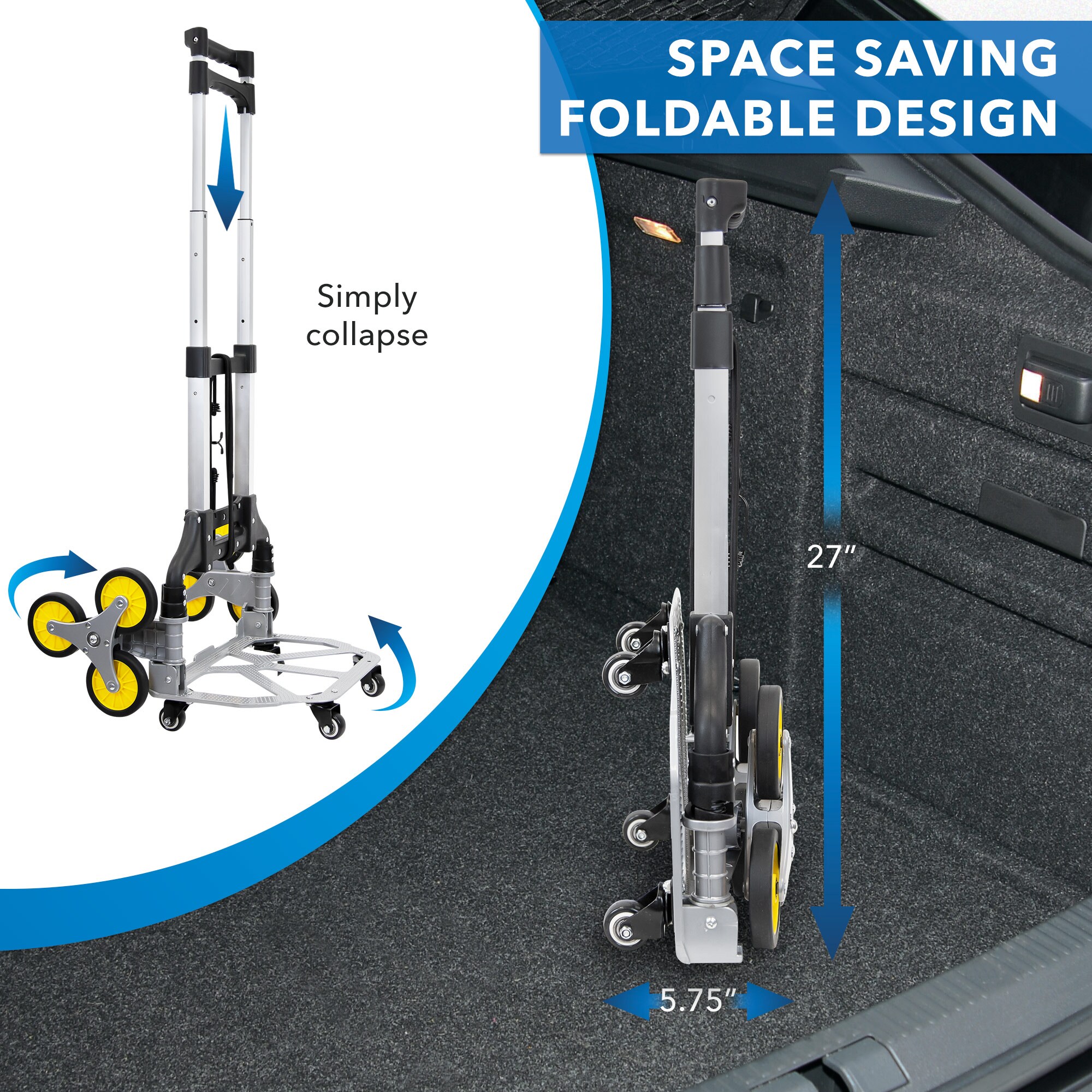Carrito de aluminio Mount-It! con capacidad para 154 libras y ruedas de 4 pulgadas, disponible en varios colores y acabados MI-953