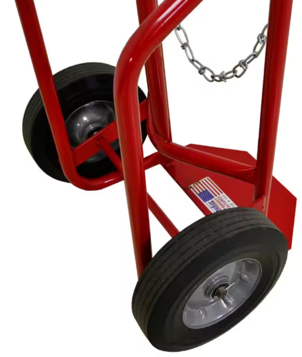 Carretilla de mano de alta resistencia de acero rojo de 2 ruedas con capacidad de 500 lb de Milwaukee DC40763
