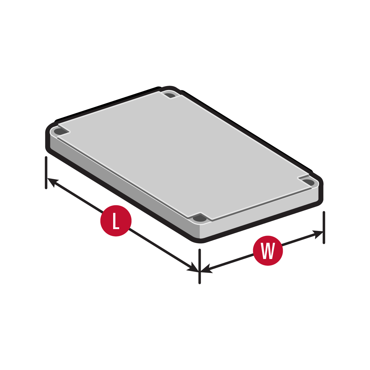 Carretilla plataforma estándar de aluminio plateado de 4 ruedas con capacidad de 2700 libras de Magliner PTK2448S1-Q