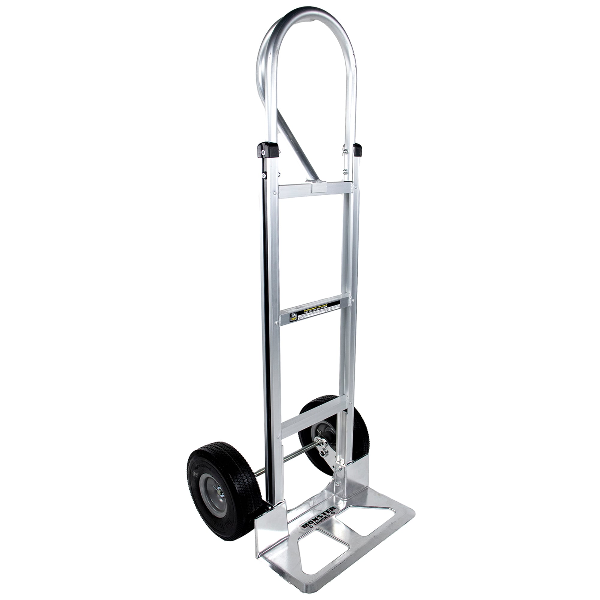 Camionetas monstruo capacidad de 660 libras 2 ruedas Plata de aluminio pesado carretilla de mano resistente MT20008