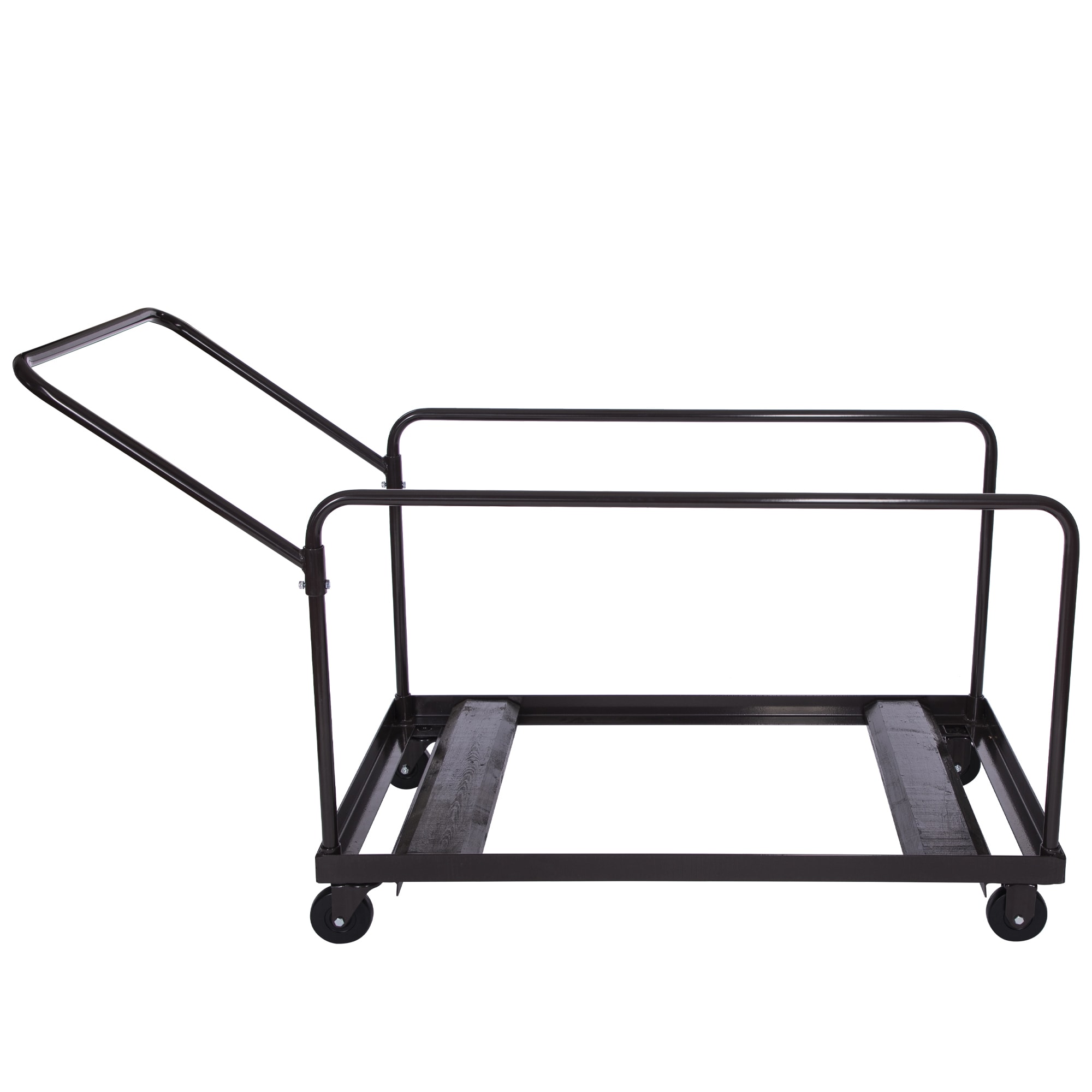 Carretilla de acero marrón de 4 ruedas con capacidad de 660 lbs. de Hampden Furnishings HMDDL60R