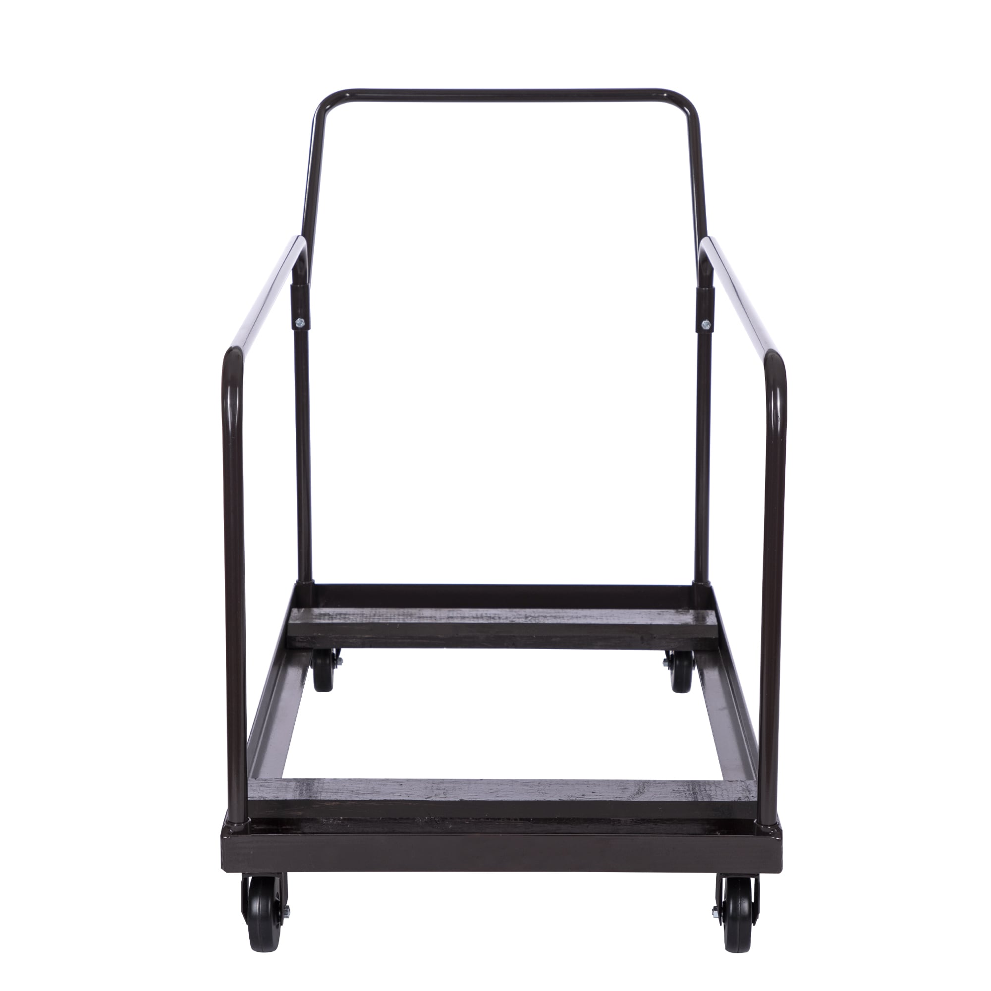 Carretilla de acero marrón de 4 ruedas con capacidad de 660 lbs. de Hampden Furnishings HMDDL60R