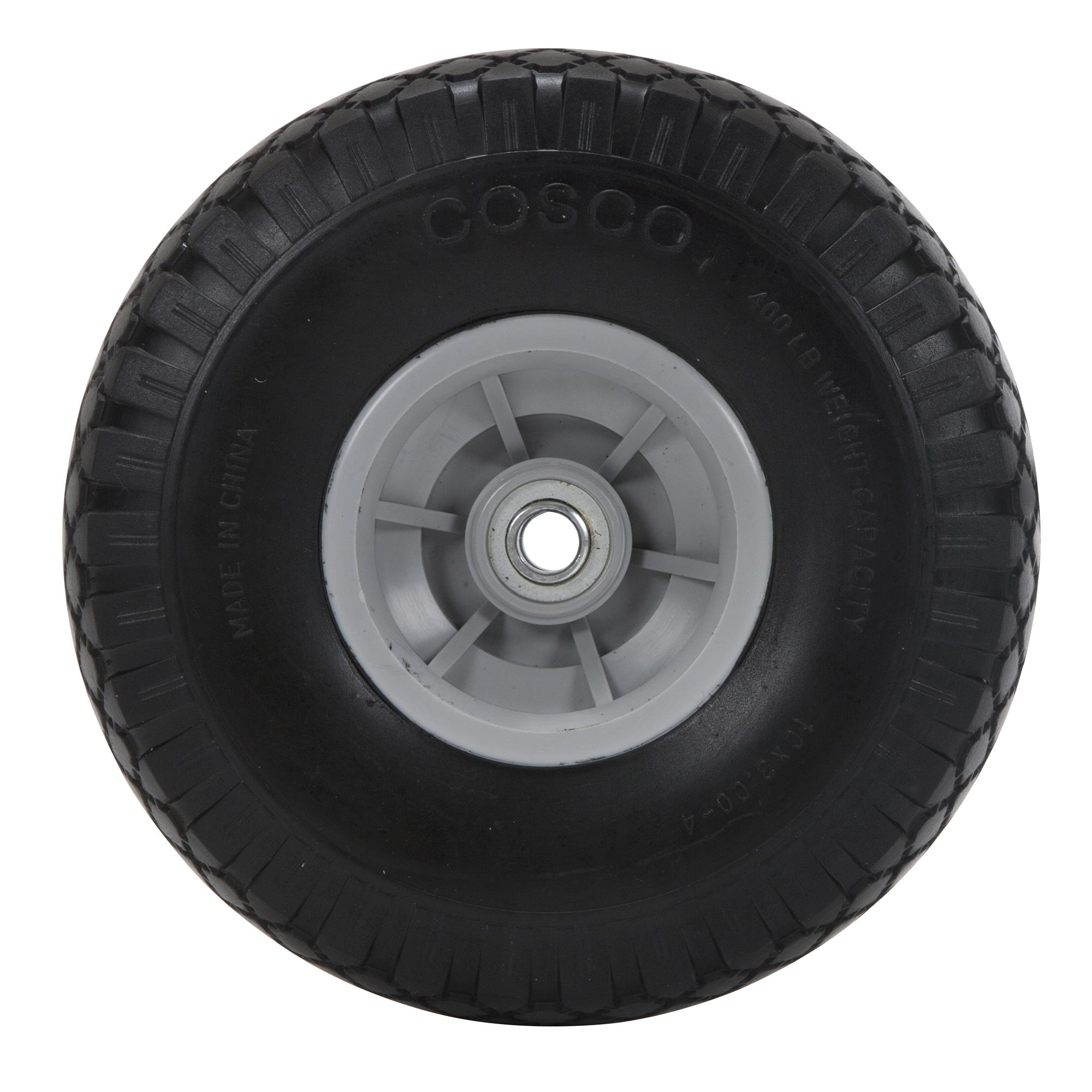 Rueda de repuesto para carretilla manual de poliuretano negro de 2 ruedas con capacidad de 400 libras Cosco 12010FFO2E