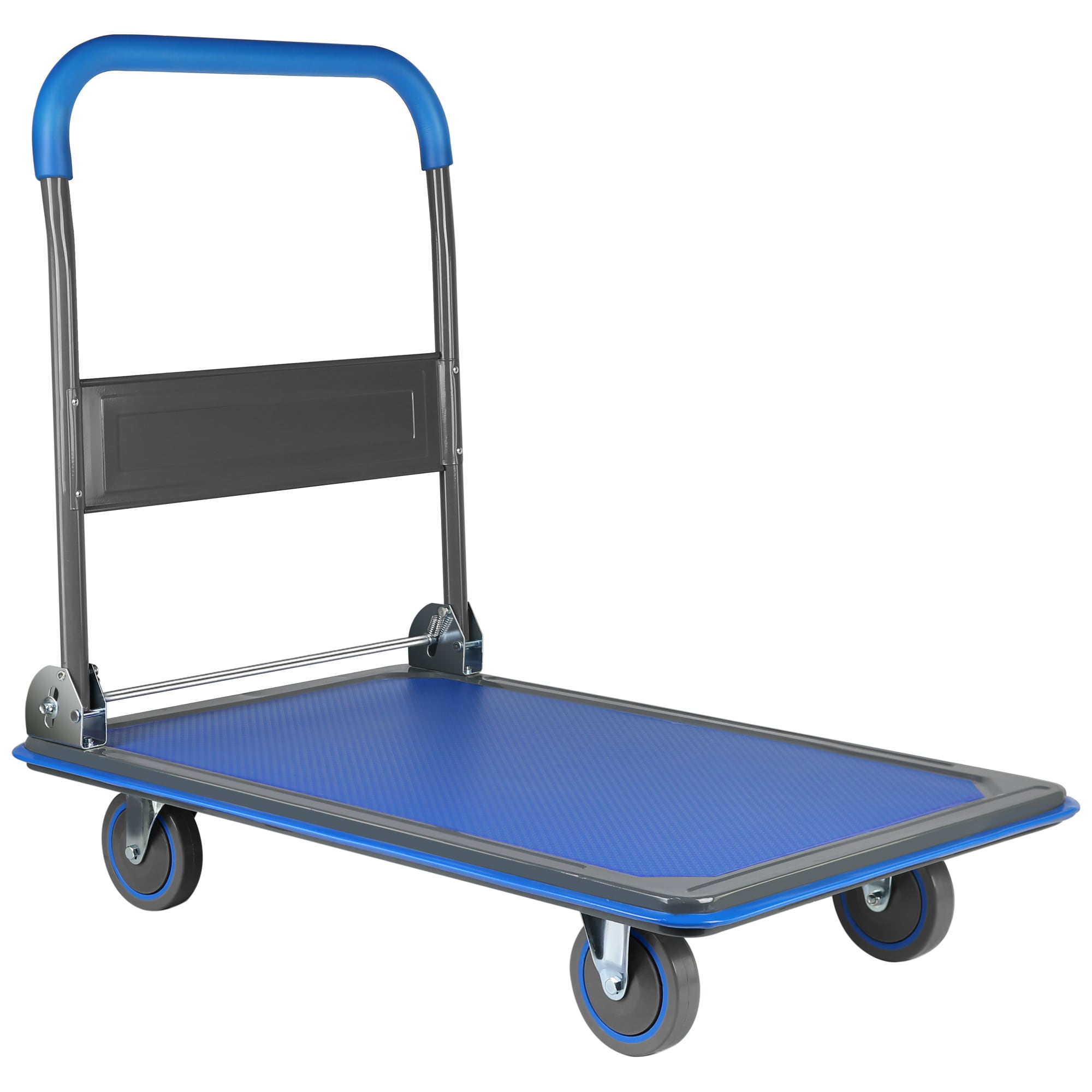 Carretilla de plataforma resistente de acero azul Maocao Hoom 660 lb de capacidad con 4 ruedas BH120097