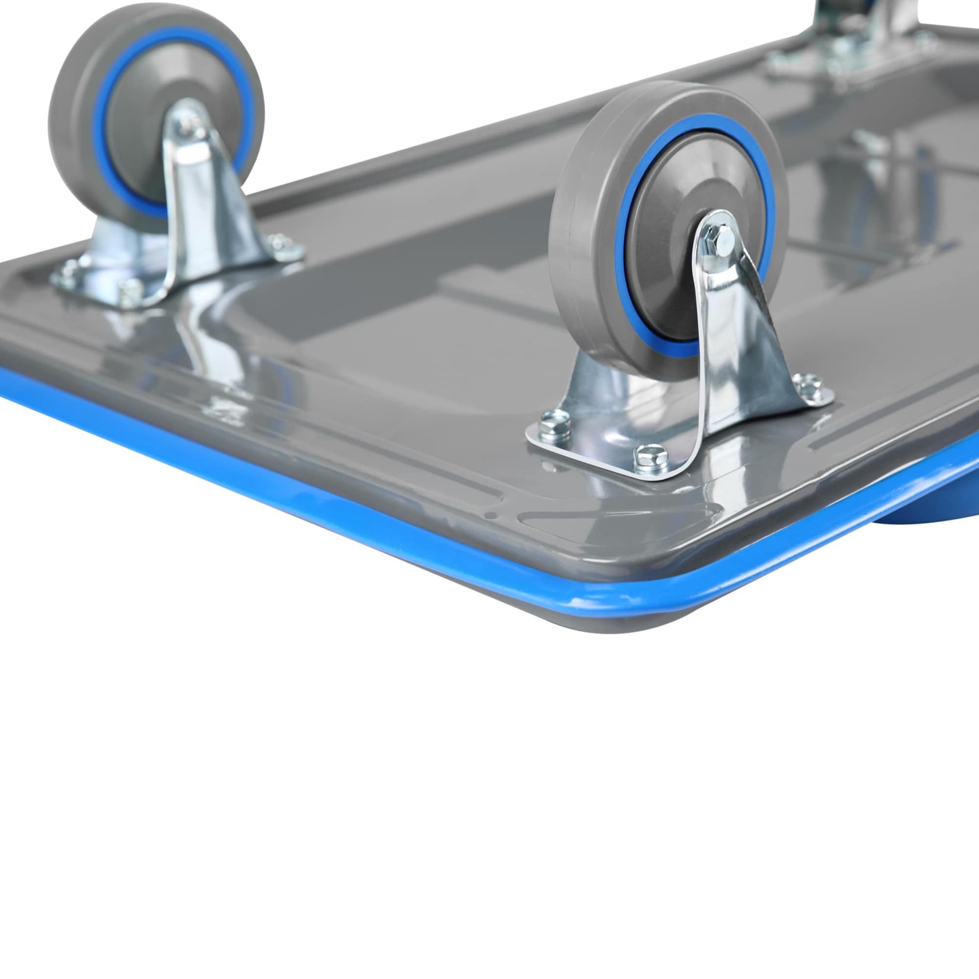 Carretilla de plataforma resistente de acero azul Maocao Hoom 660 lb de capacidad con 4 ruedas BH120097