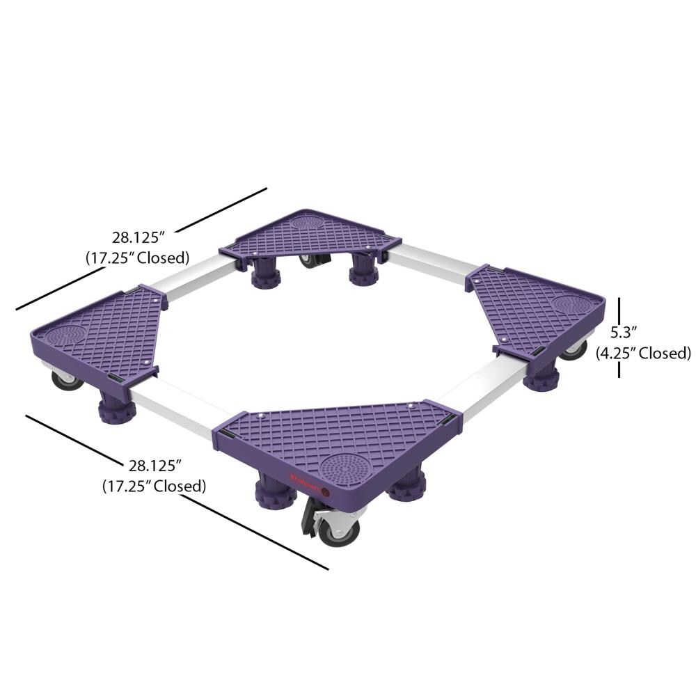 Fleming Supply Carretilla para muebles de acero morada de 1100 libras de capacidad con 8 ruedas 425333XZB