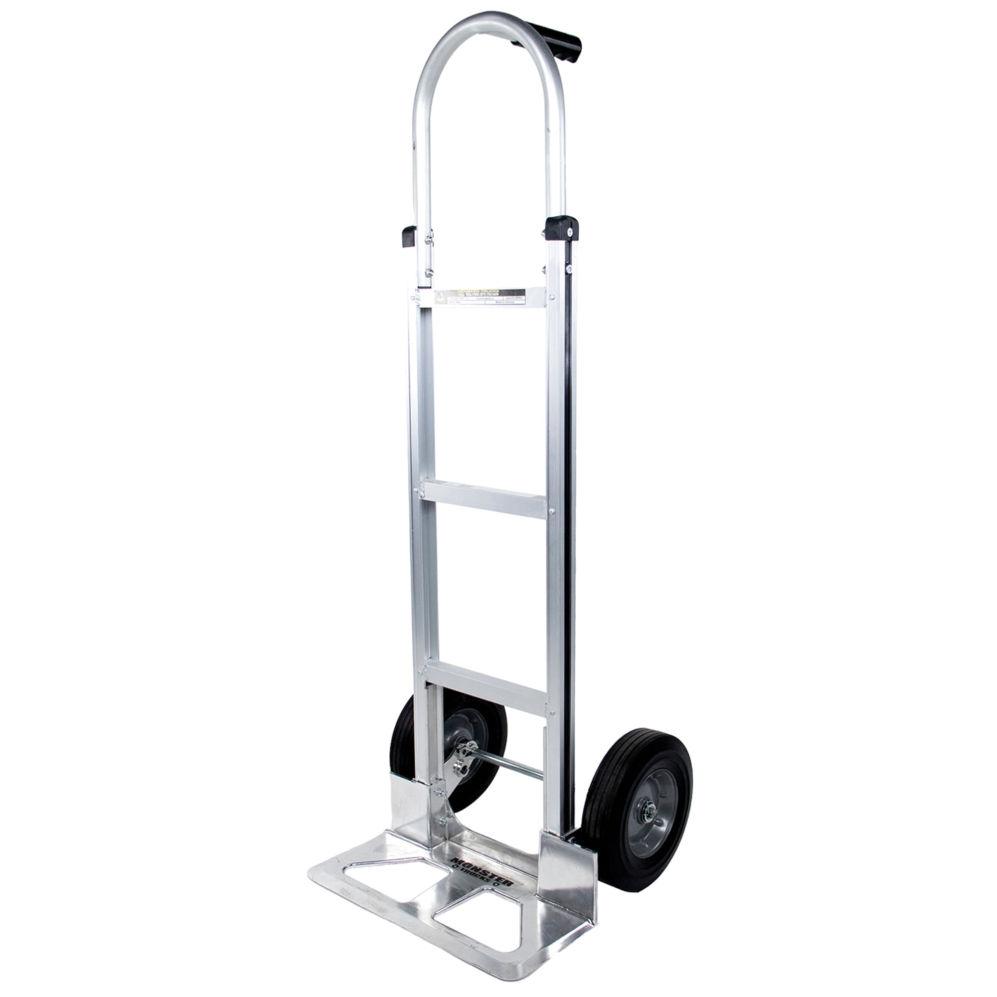 Camionetas Monstruo Capacidad de 660 libras 2 Ruedas de aluminio plateado Carretilla de mano resistente de alta capacidad MT10007