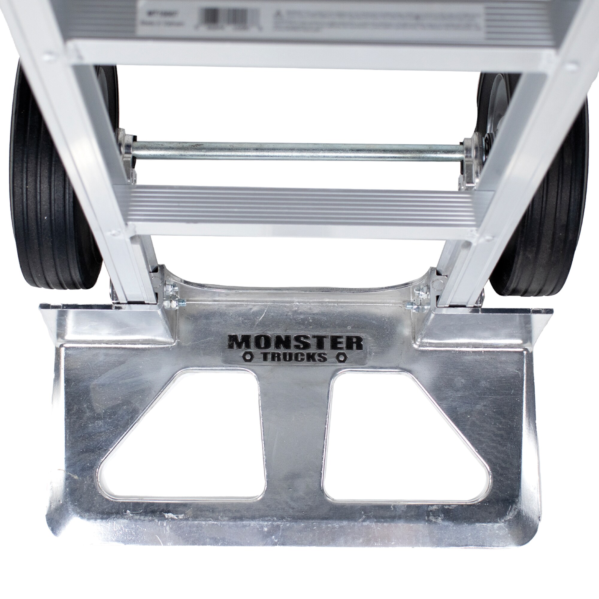 Camionetas Monstruo Capacidad de 660 libras 2 Ruedas de aluminio plateado Carretilla de mano resistente de alta capacidad MT10007