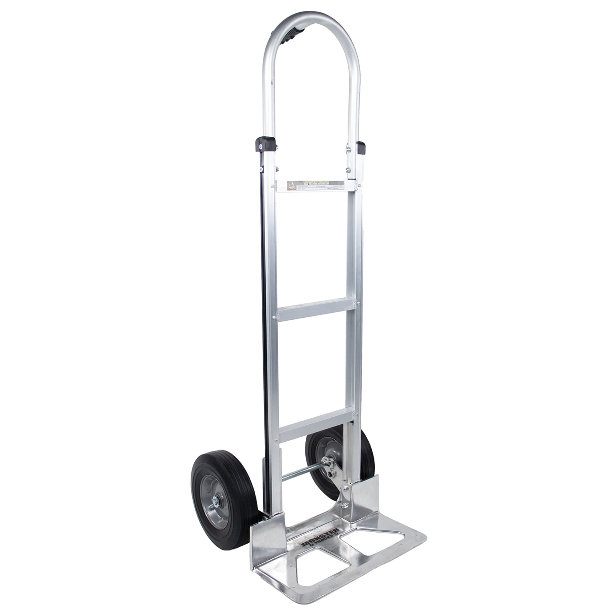Camionetas Monstruo Capacidad de 660 libras 2 Ruedas de aluminio plateado Carretilla de mano resistente de alta capacidad MT10007