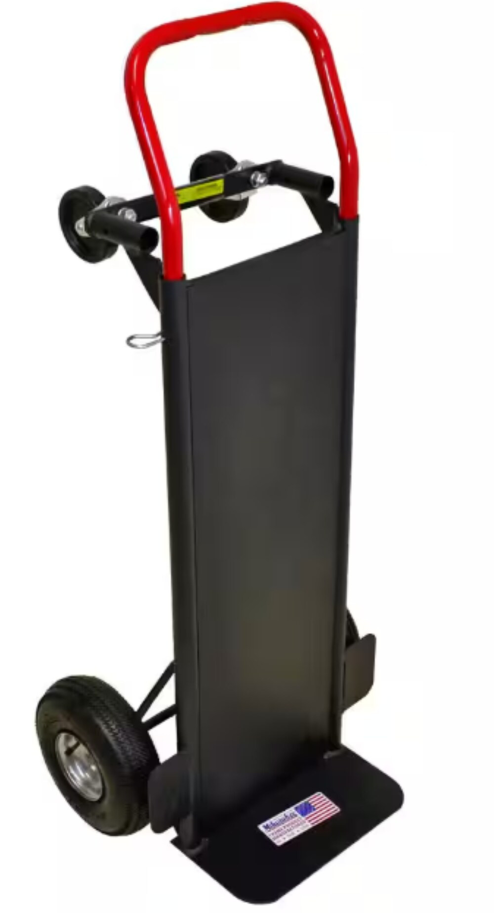 Carretilla manual convertible de acero negro de 4 ruedas con capacidad de 800 lb de Milwaukee DC30087