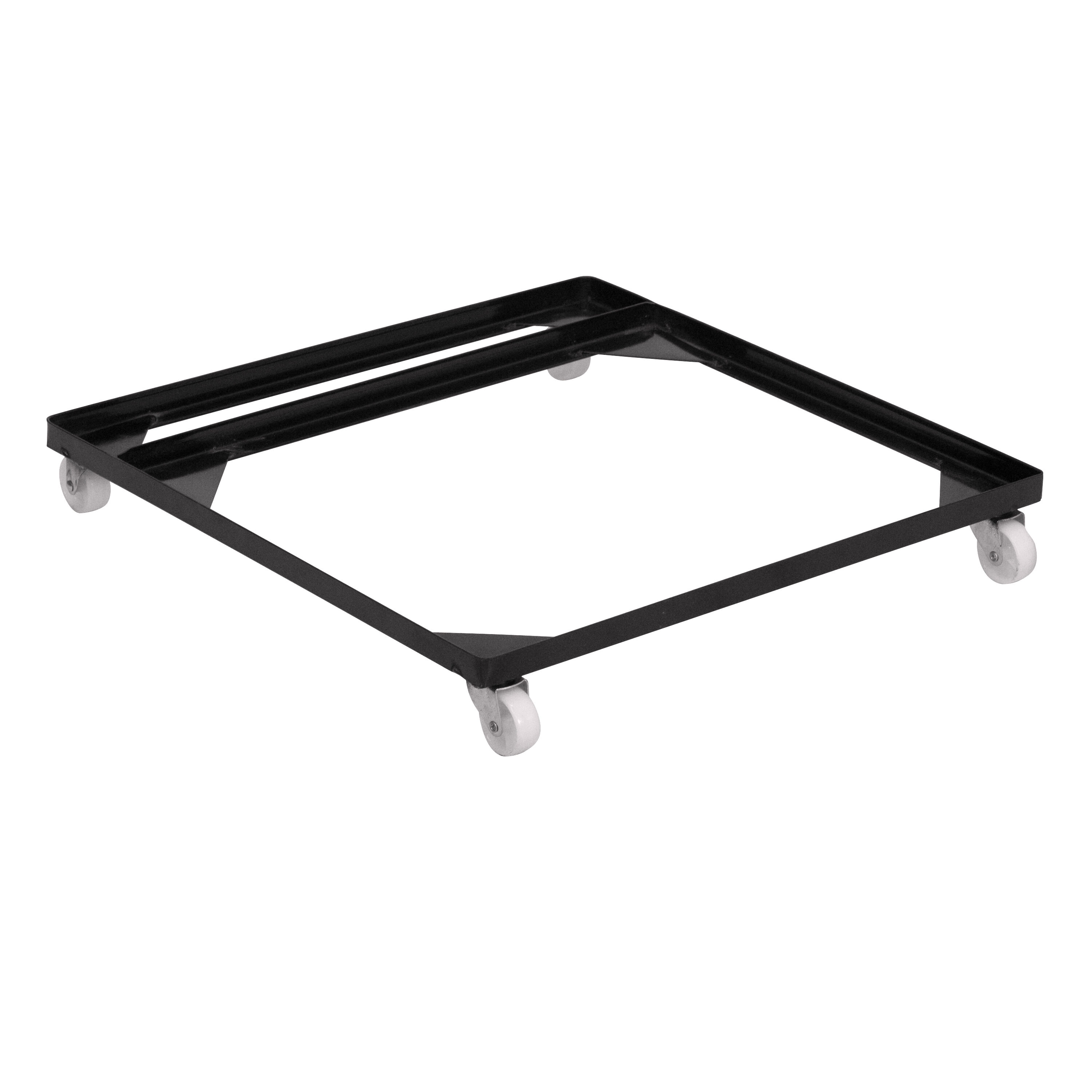 Carrito de muebles de acero negro de 4 ruedas con capacidad de 500 lb de Flash Furniture