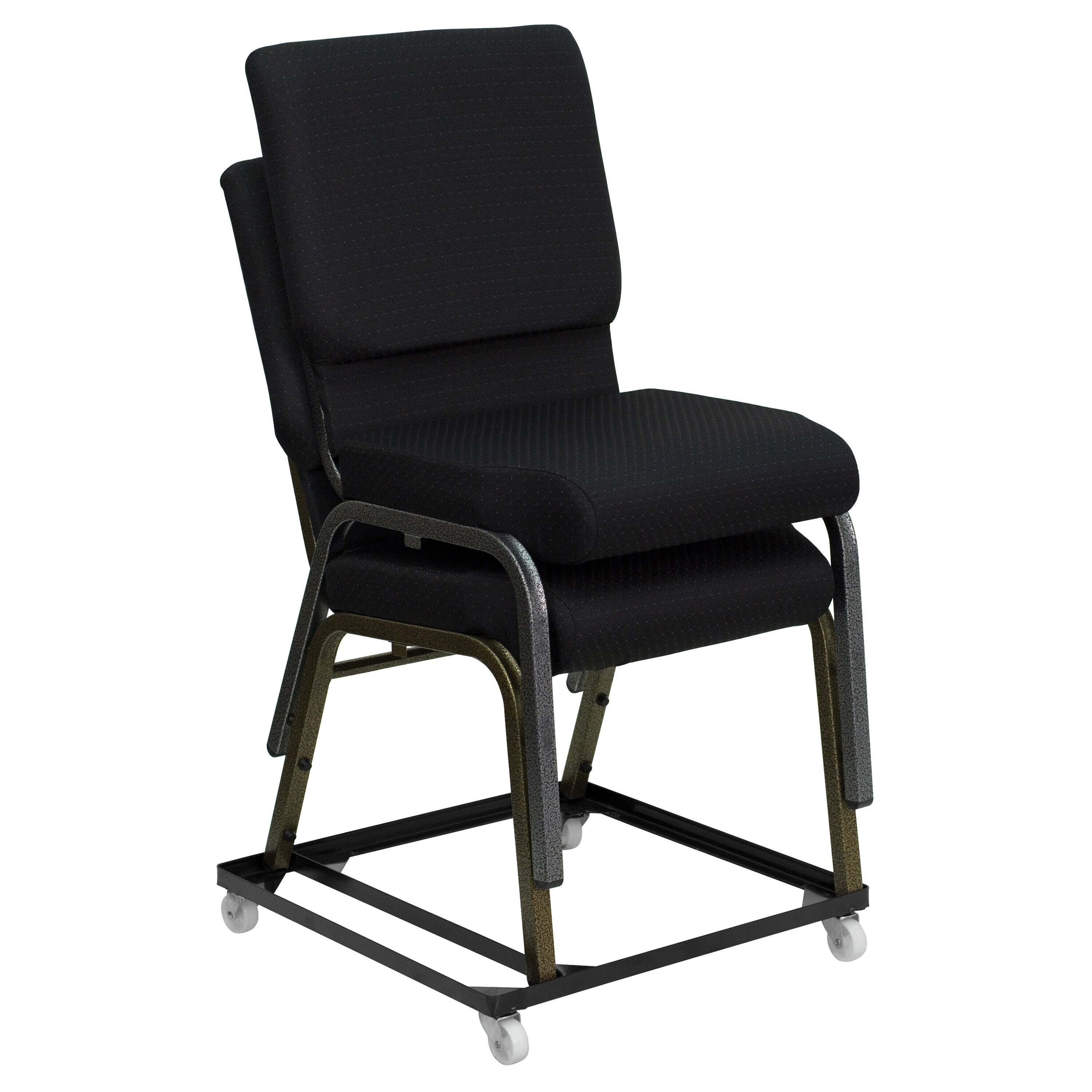 Carrito de muebles de acero negro de 4 ruedas con capacidad de 500 lb de Flash Furniture