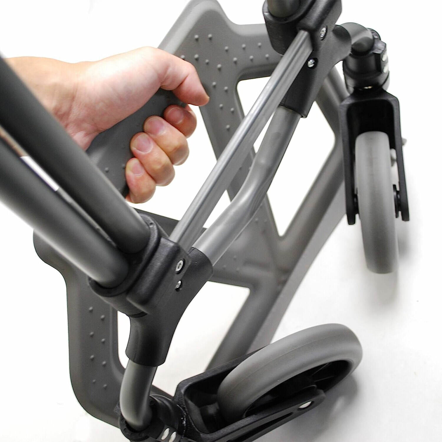 Carretilla de mano plegable de acero negro con capacidad de 160 libras y 2 ruedas MAGNA CART 274255