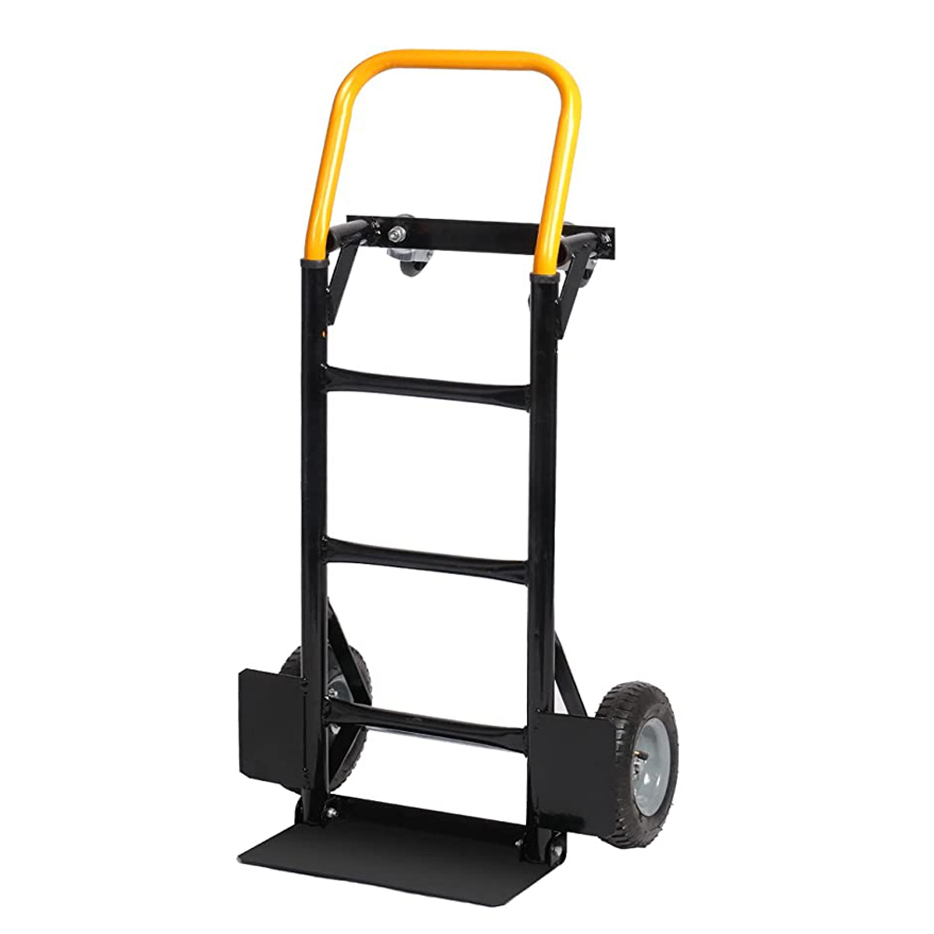 Carretilla de mano resistente de acero negro con capacidad de 330 libras y 4 ruedas Maocao Hoom BH-DJ-58805