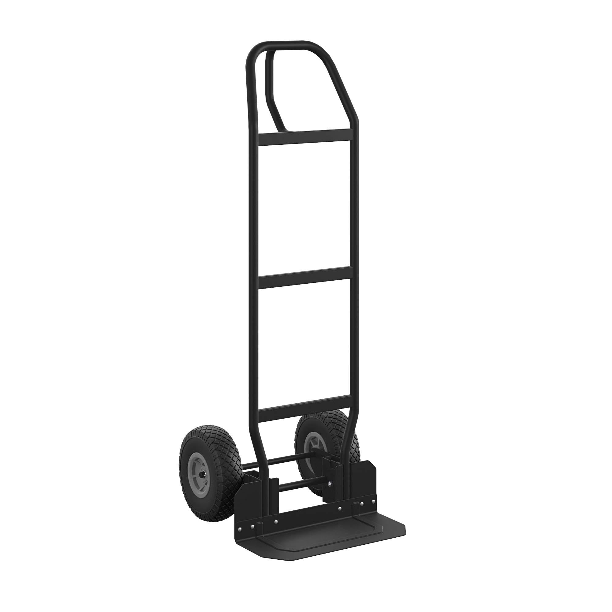 Carretilla de mano de servicio pesado de acero negro con capacidad de 800 lbs y 2 ruedas de Cosco 12188BLK1E