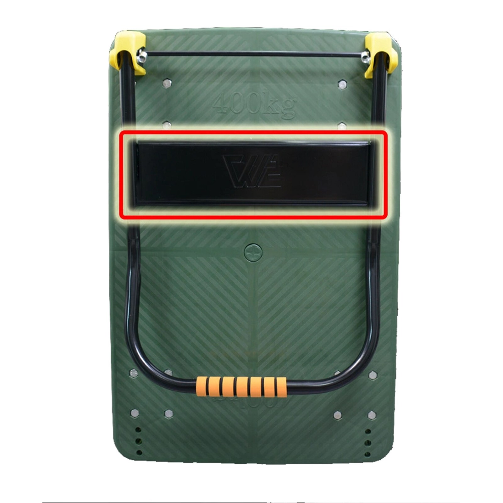 Carretilla de plataforma de acero verde de servicio pesado con capacidad de 440 lb y 4 ruedas Siavonce ZX-31493