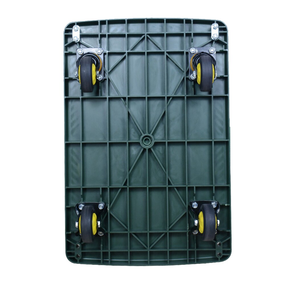Carretilla de plataforma de acero verde de servicio pesado con capacidad de 440 lb y 4 ruedas Siavonce ZX-31493