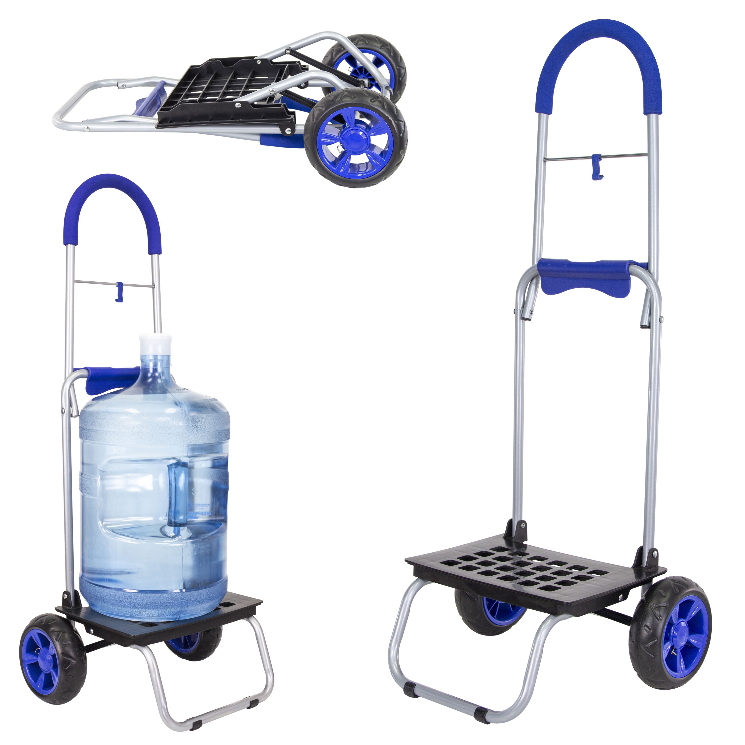 Carretilla 2 ruedas de acero azul con capacidad de 150 libras de dbest products 01-531MB