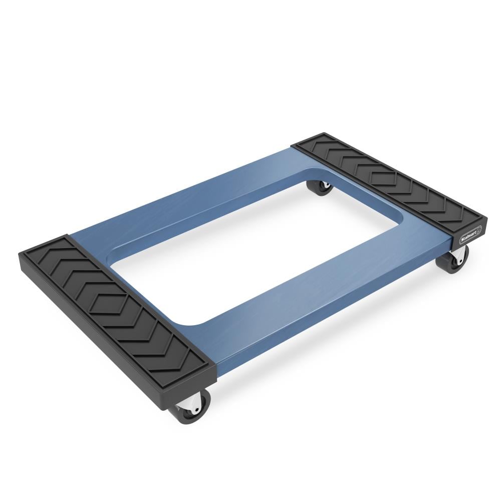 Carretilla para muebles de plástico azul de 4 ruedas con capacidad de 1000 libras de Fleming Supply 440231QIQ