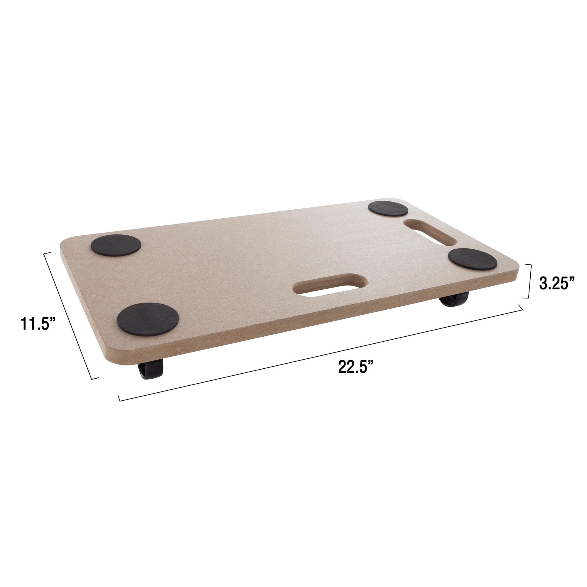 Carretilla de madera marrón para muebles de 4 ruedas con capacidad de 440 lbs. de Fleming Supply 393204POK