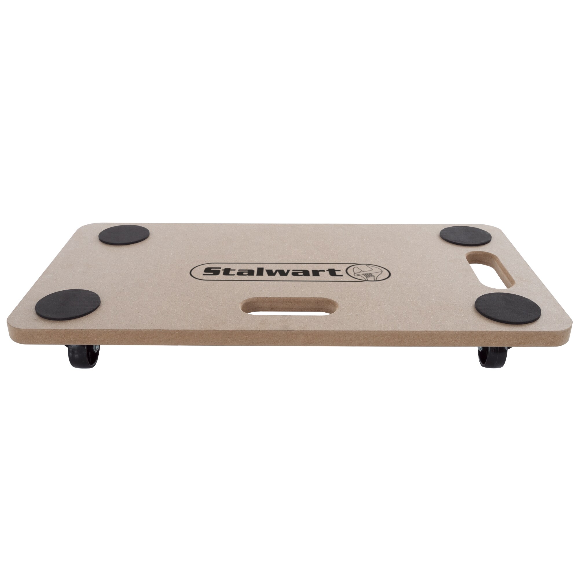 Carretilla de madera marrón para muebles de 4 ruedas con capacidad de 440 lbs. de Fleming Supply 393204POK