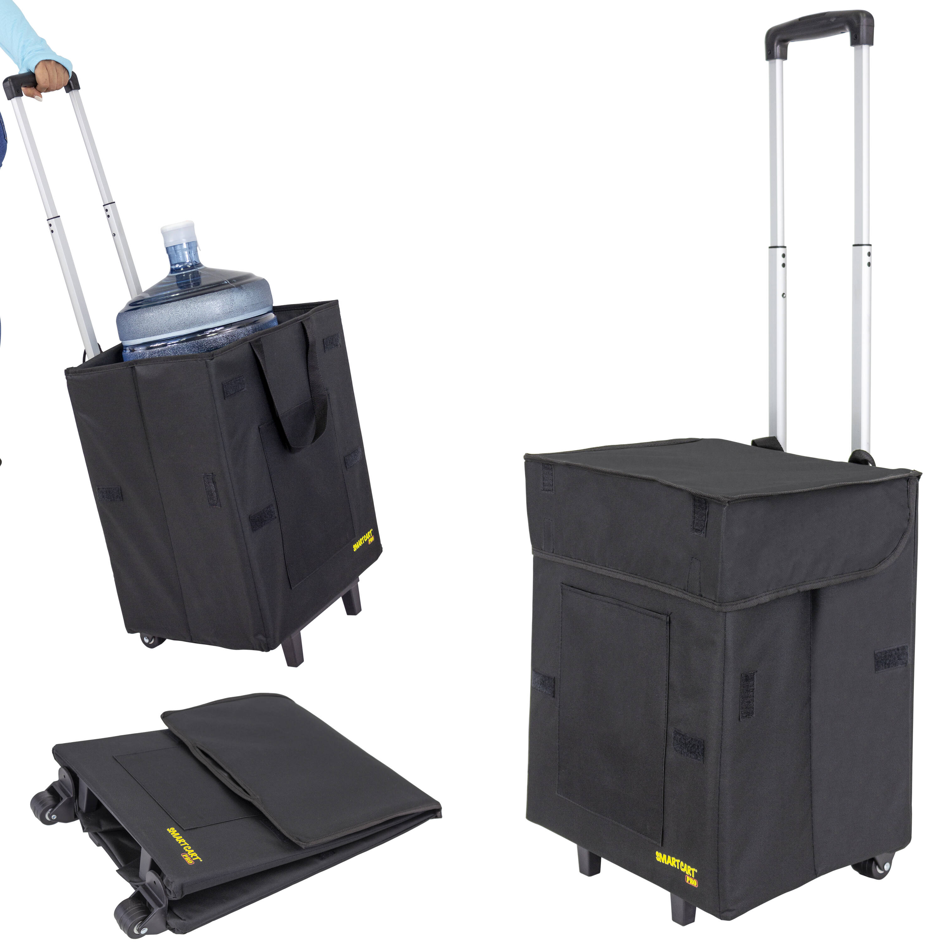 Carretilla de aluminio negra de 2 ruedas con capacidad de 110 libras de dbest products 01-854MB