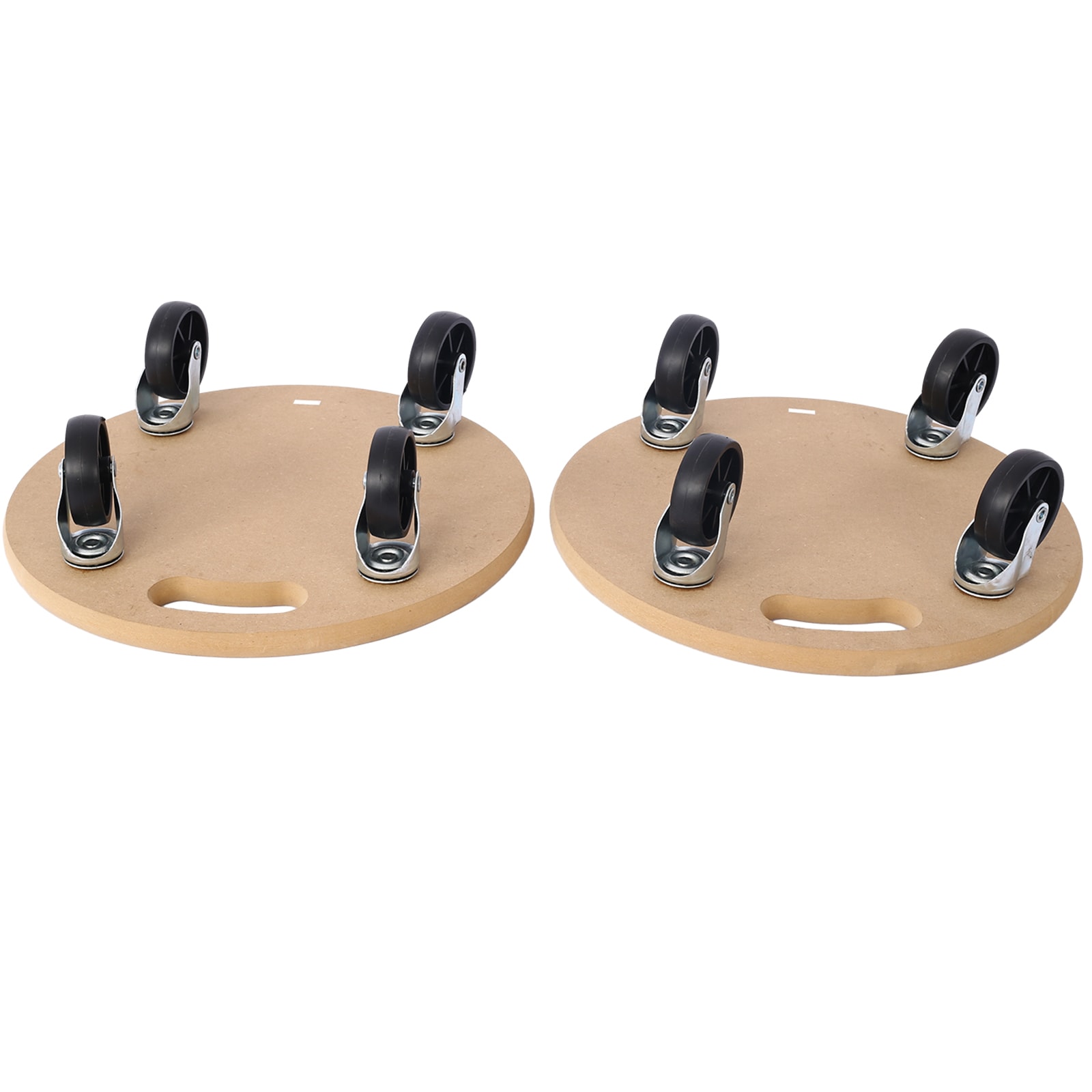 Carretilla para muebles de madera marrón de 4 ruedas con capacidad de 500 libras W4651103