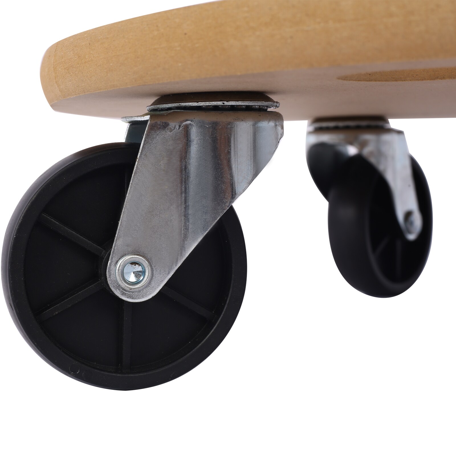 Carretilla para muebles de madera marrón de 4 ruedas con capacidad de 500 libras W4651103